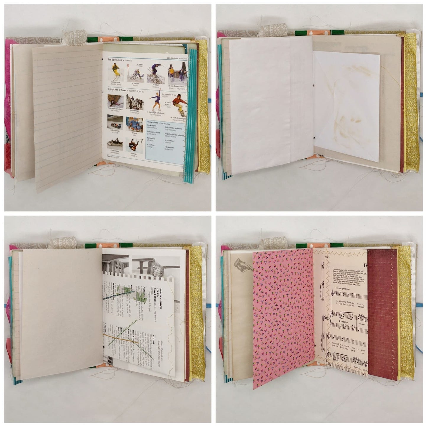 Eclectic Junk Journal 1, Handmade Recycled Journal, Mixed Media Journal