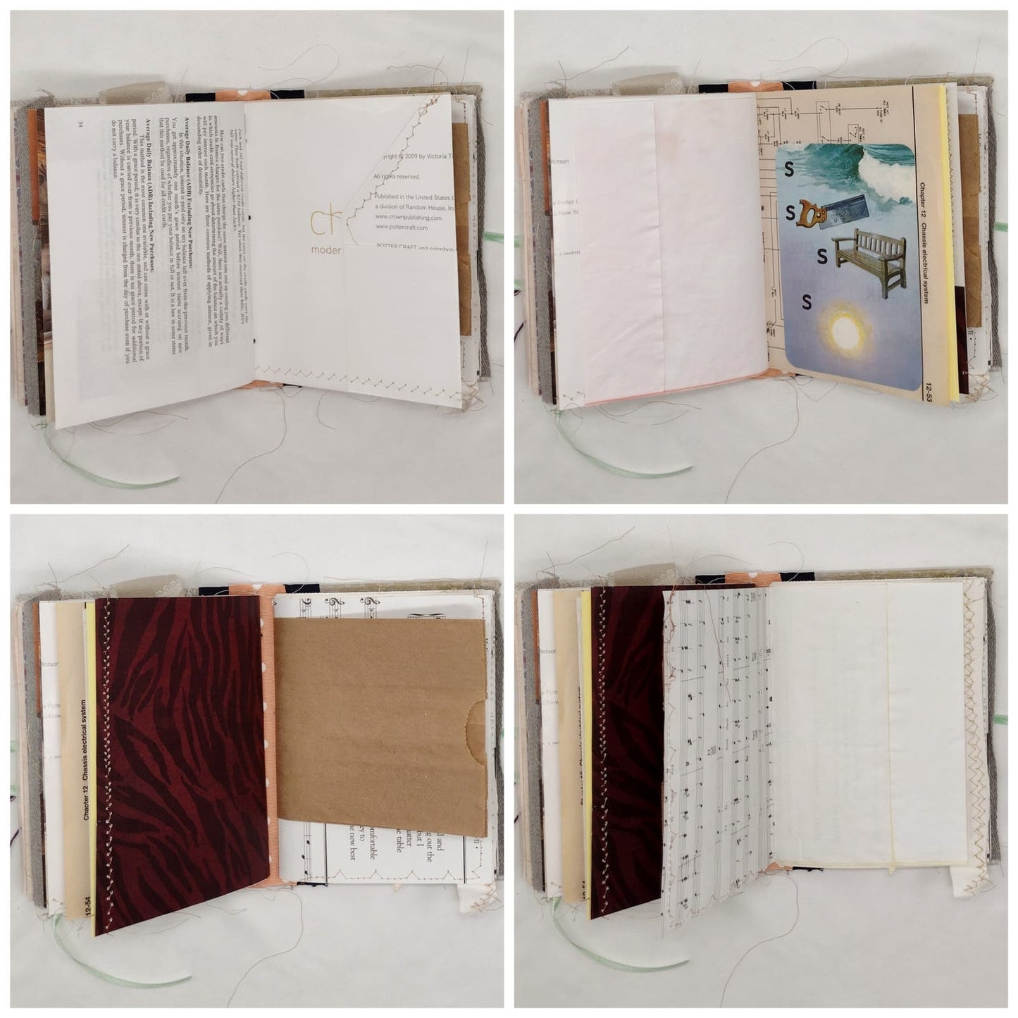 Eclectic Junk Journal 2, Handmade Recycled Journal, Mixed Media Journal