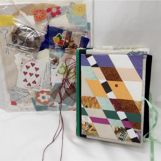 Eclectic Junk Journal 18, Handmade Recycled Journal, Mixed Media Journal