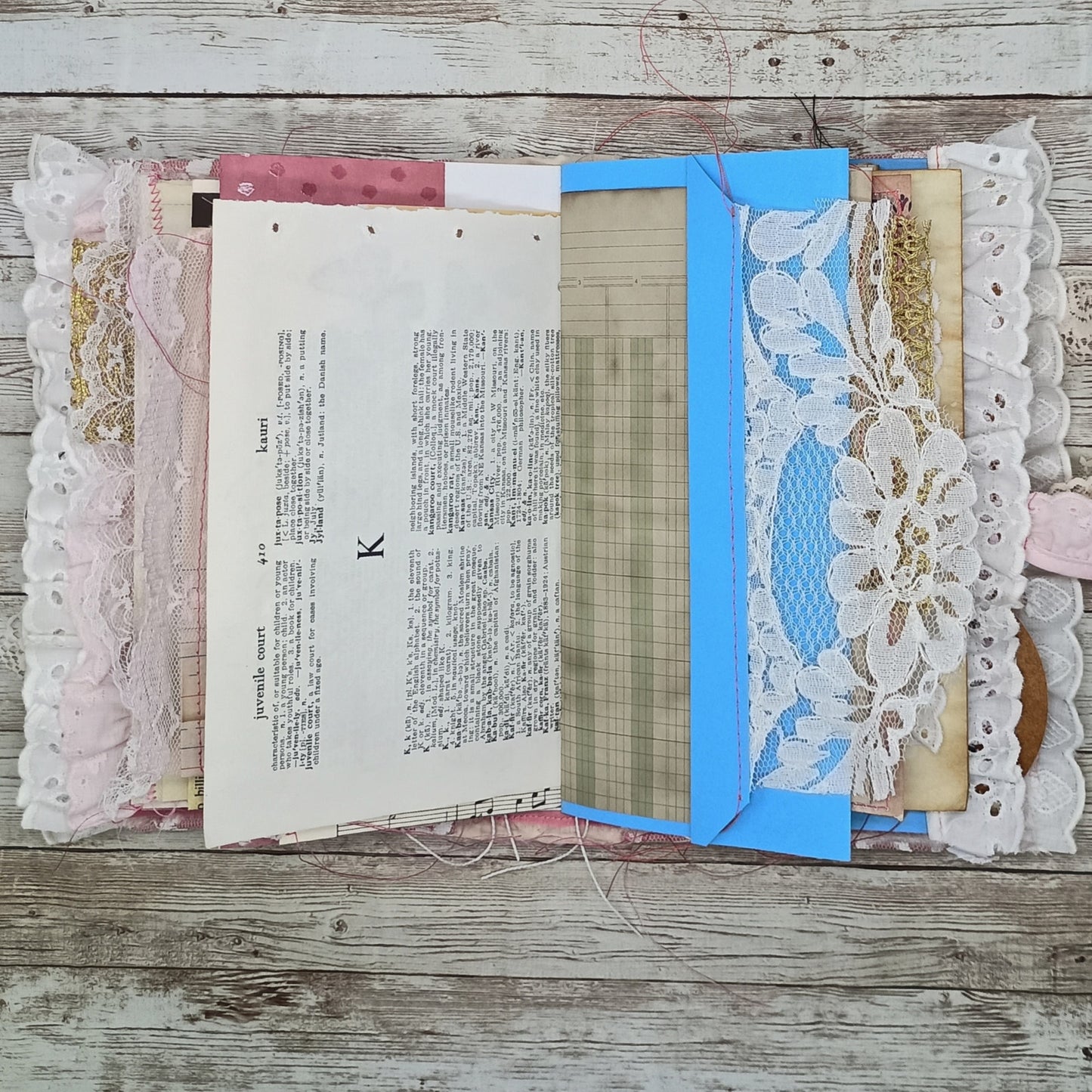 Pink Embellished Junk Journal: Flowers, Birds and Butterflies (Serendipity)