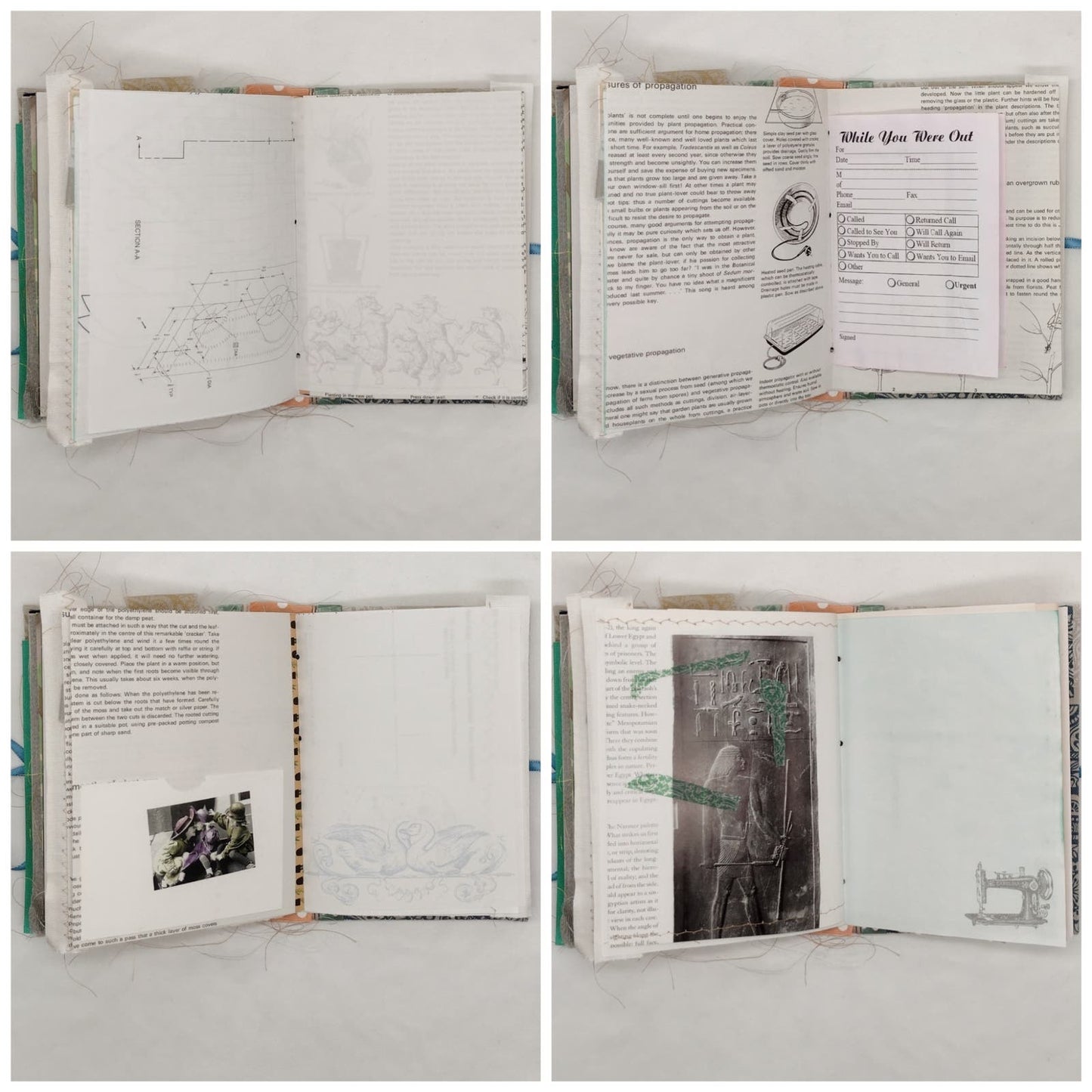 Eclectic Junk Journal 3, Handmade Recycled Journal, Mixed Media Journal