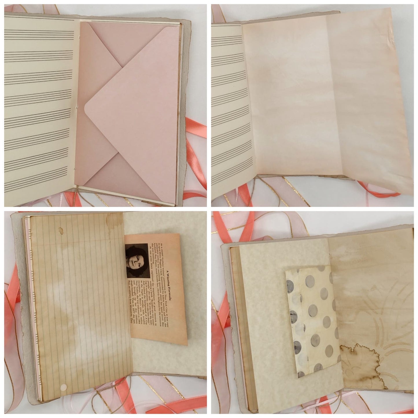 Beige Cover Naked Single Signature Junk Journal