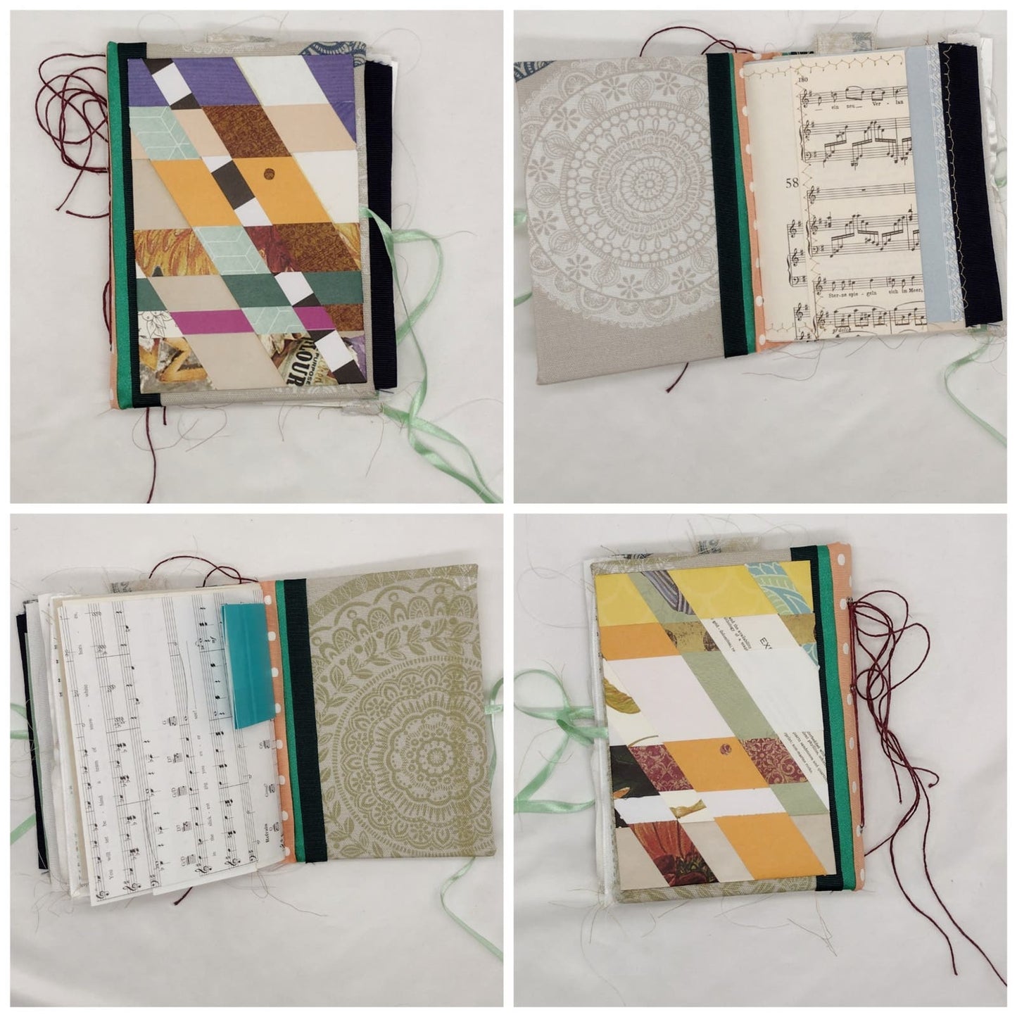 Eclectic Junk Journal 18, Handmade Recycled Journal, Mixed Media Journal