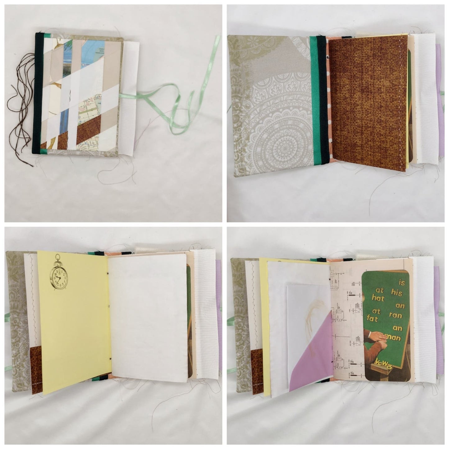 Eclectic Junk Journal 13, Handmade Recycled Journal, Mixed Media Journal