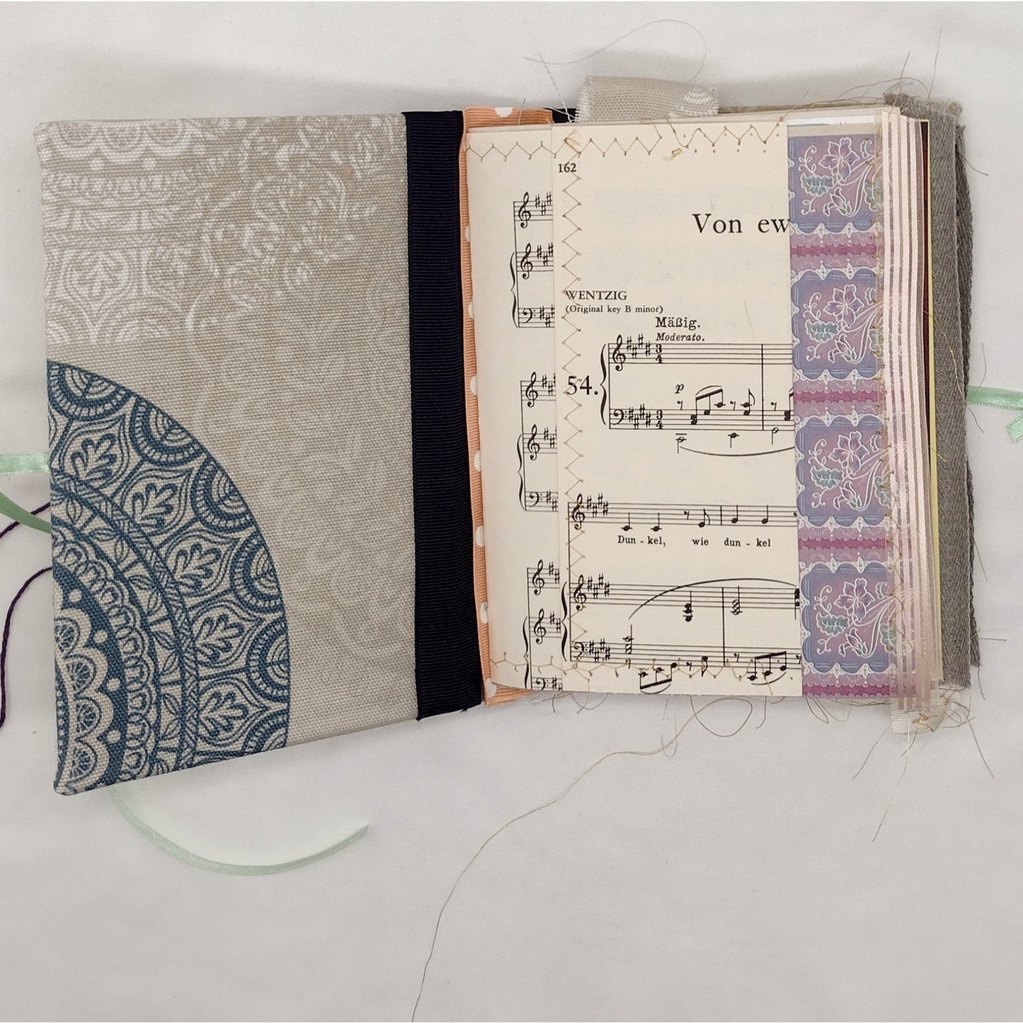 Eclectic Junk Journal 2, Handmade Recycled Journal, Mixed Media Journal