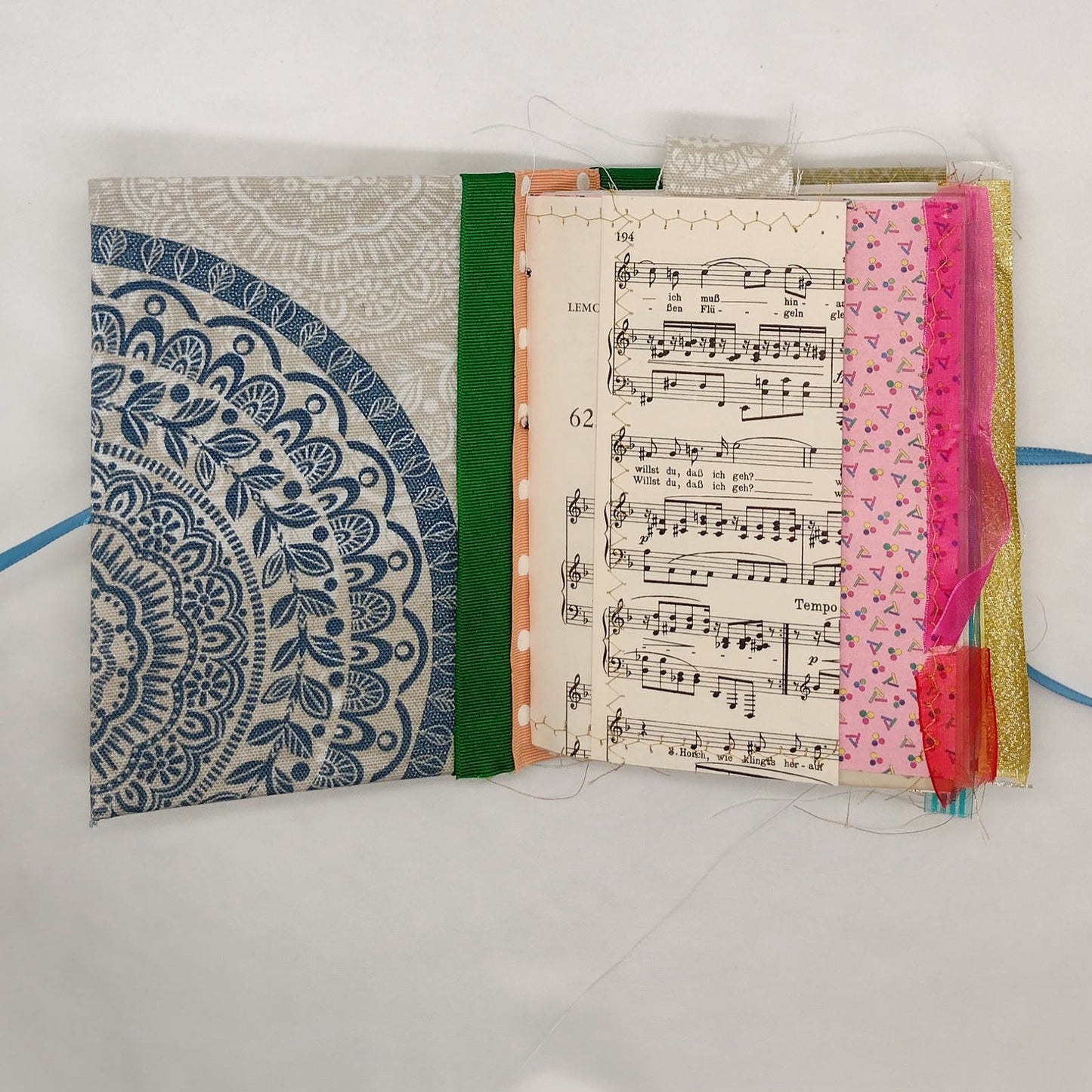 Eclectic Junk Journal 1, Handmade Recycled Journal, Mixed Media Journal