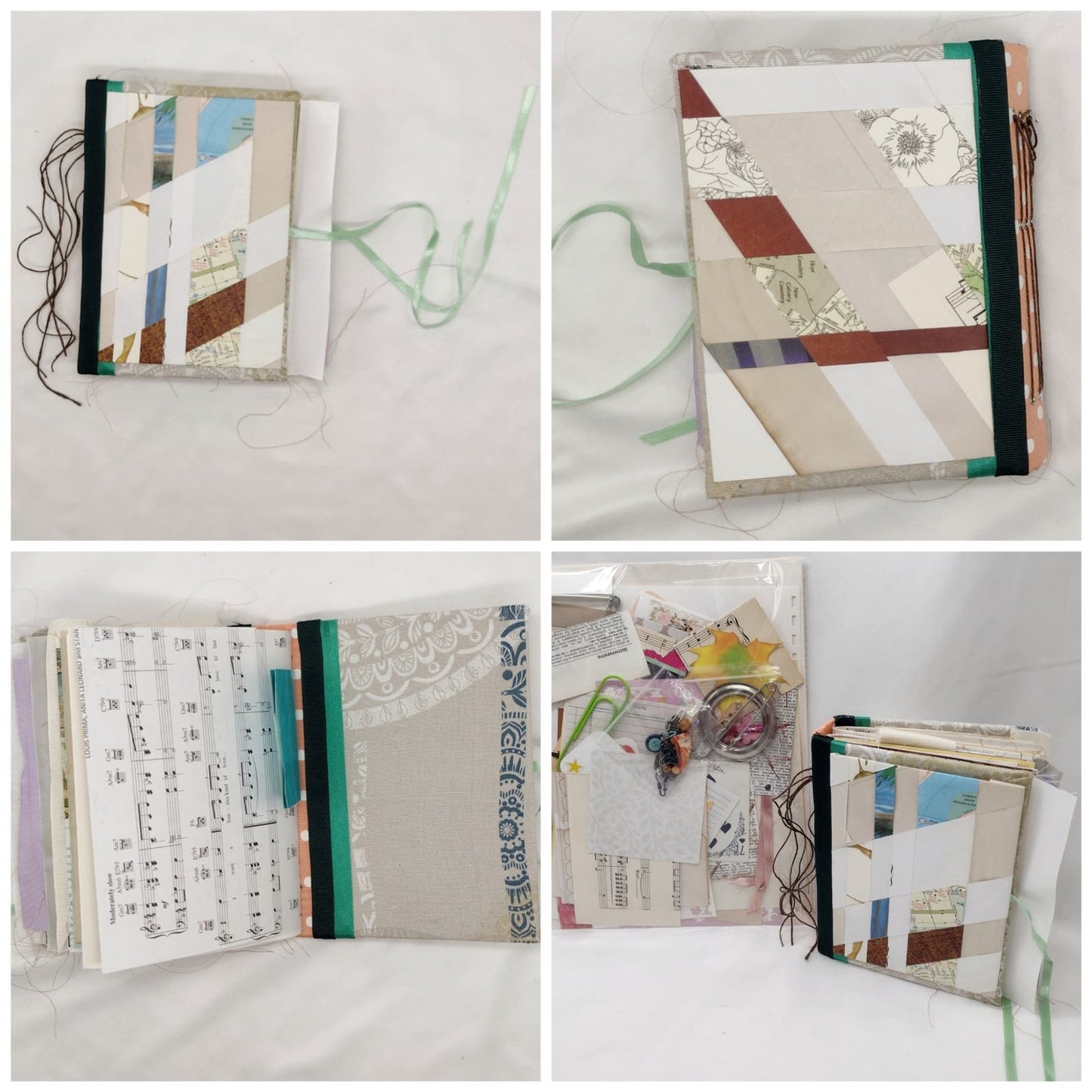 Eclectic Junk Journal 13, Handmade Recycled Journal, Mixed Media Journal