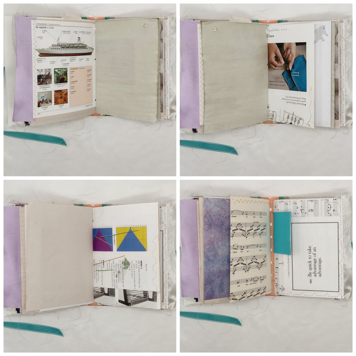 Eclectic Junk Journal 16, Handmade Recycled Journal, Mixed Media Journal