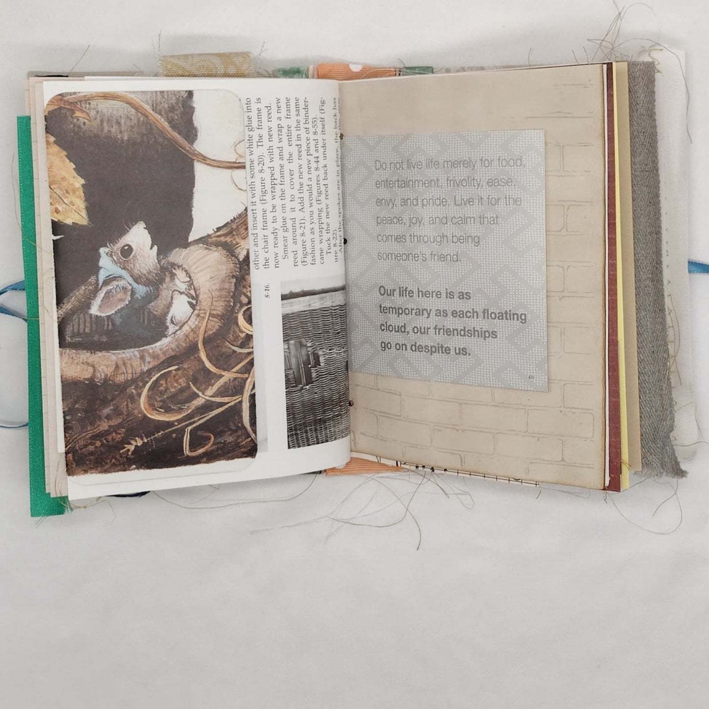 Eclectic Junk Journal 3, Handmade Recycled Journal, Mixed Media Journal