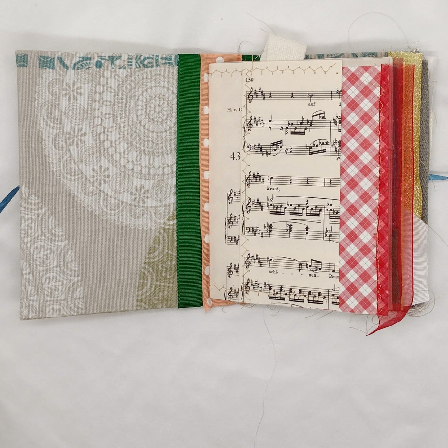 Eclectic Junk Journal 7, Handmade Recycled Journal, Mixed Media Journal