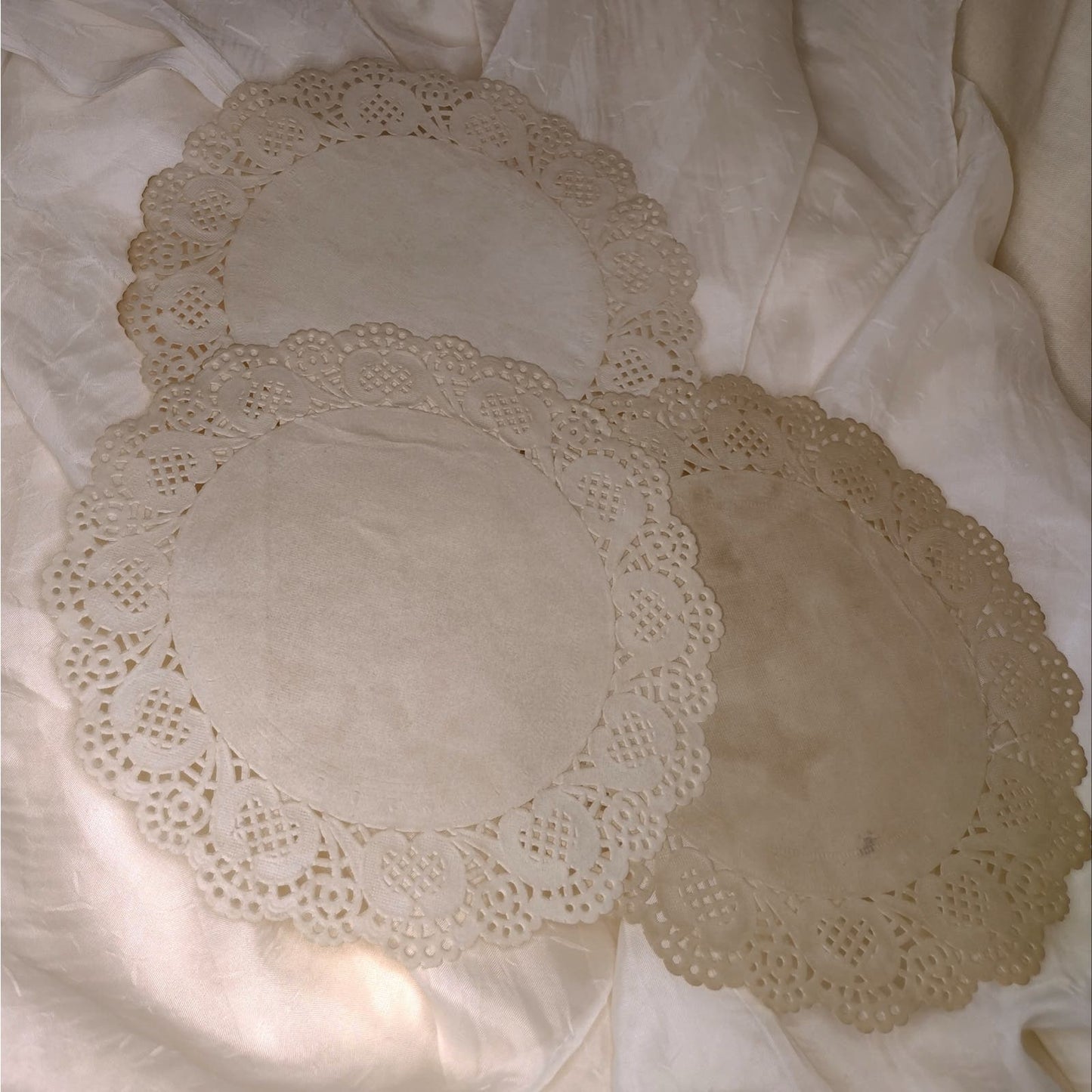 9 Coffee Stained Paper Doilies