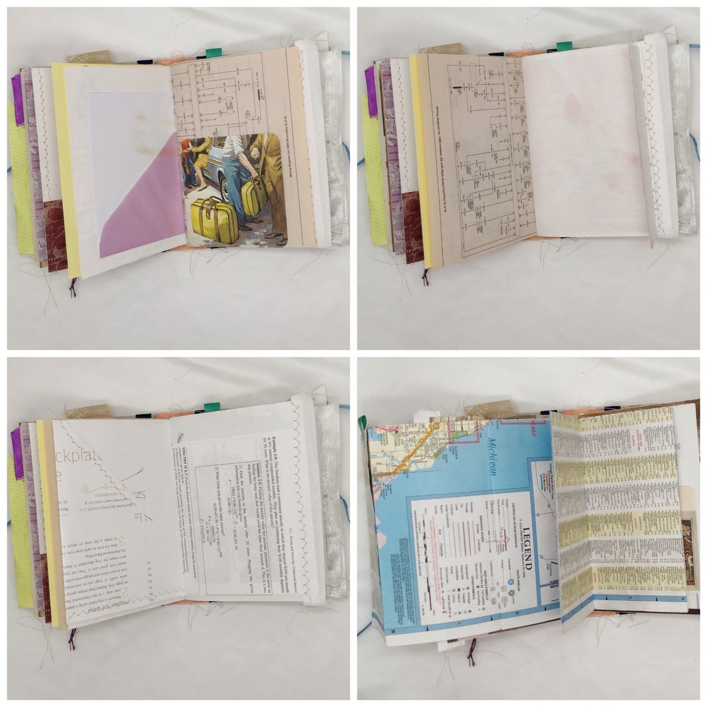 Eclectic Junk Journal 4, Handmade Recycled Journal, Mixed Media Journal