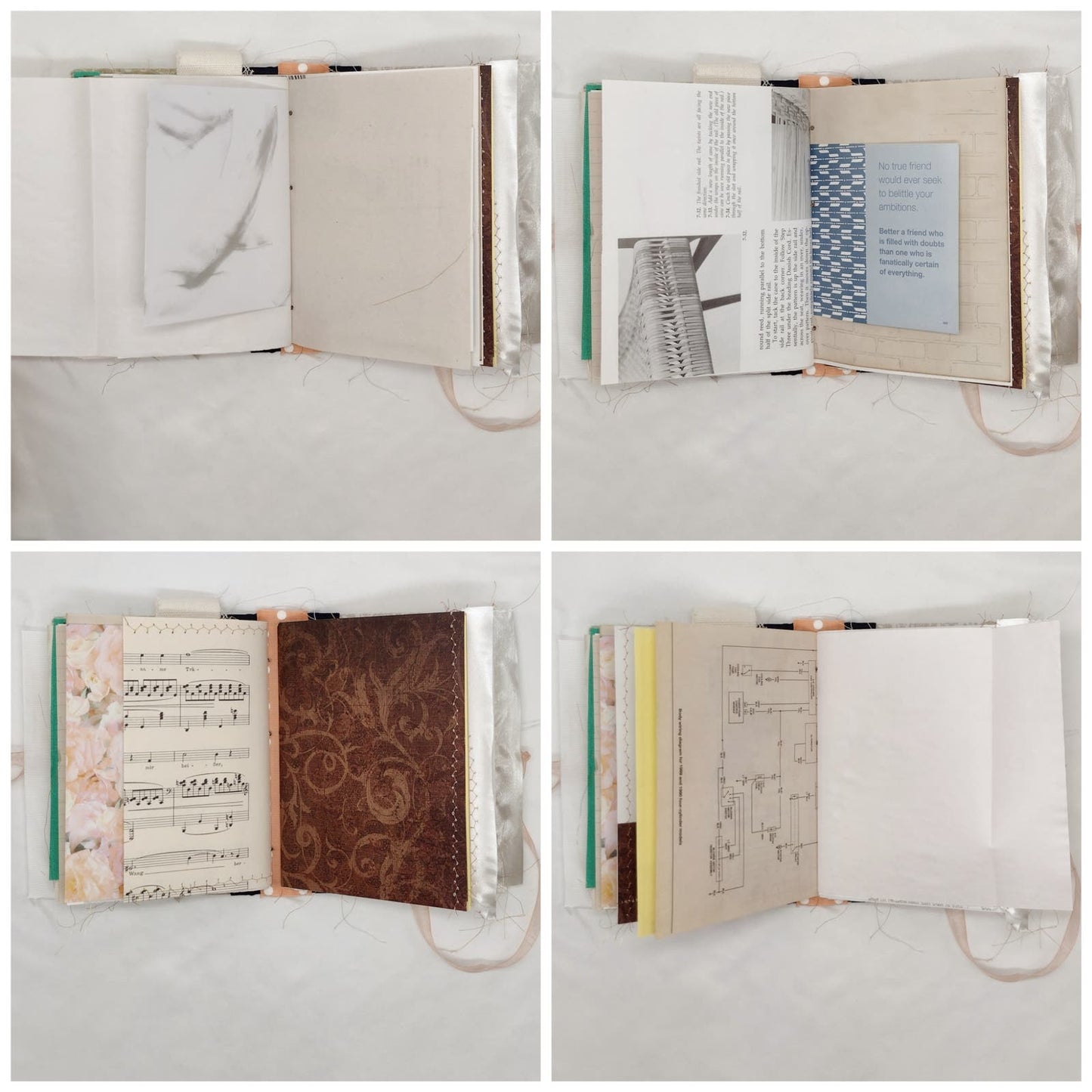 Eclectic Junk Journal 15, Handmade Recycled Journal, Mixed Media Journal