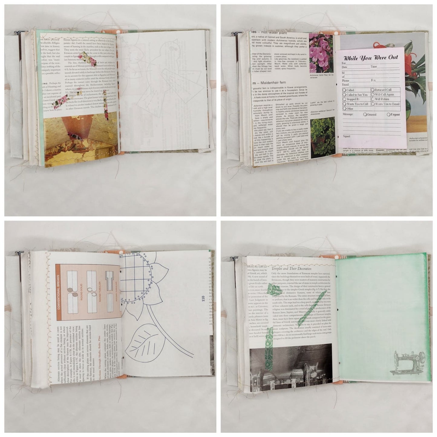 Eclectic Junk Journal 11, Handmade Recycled Journal, Mixed Media Journal