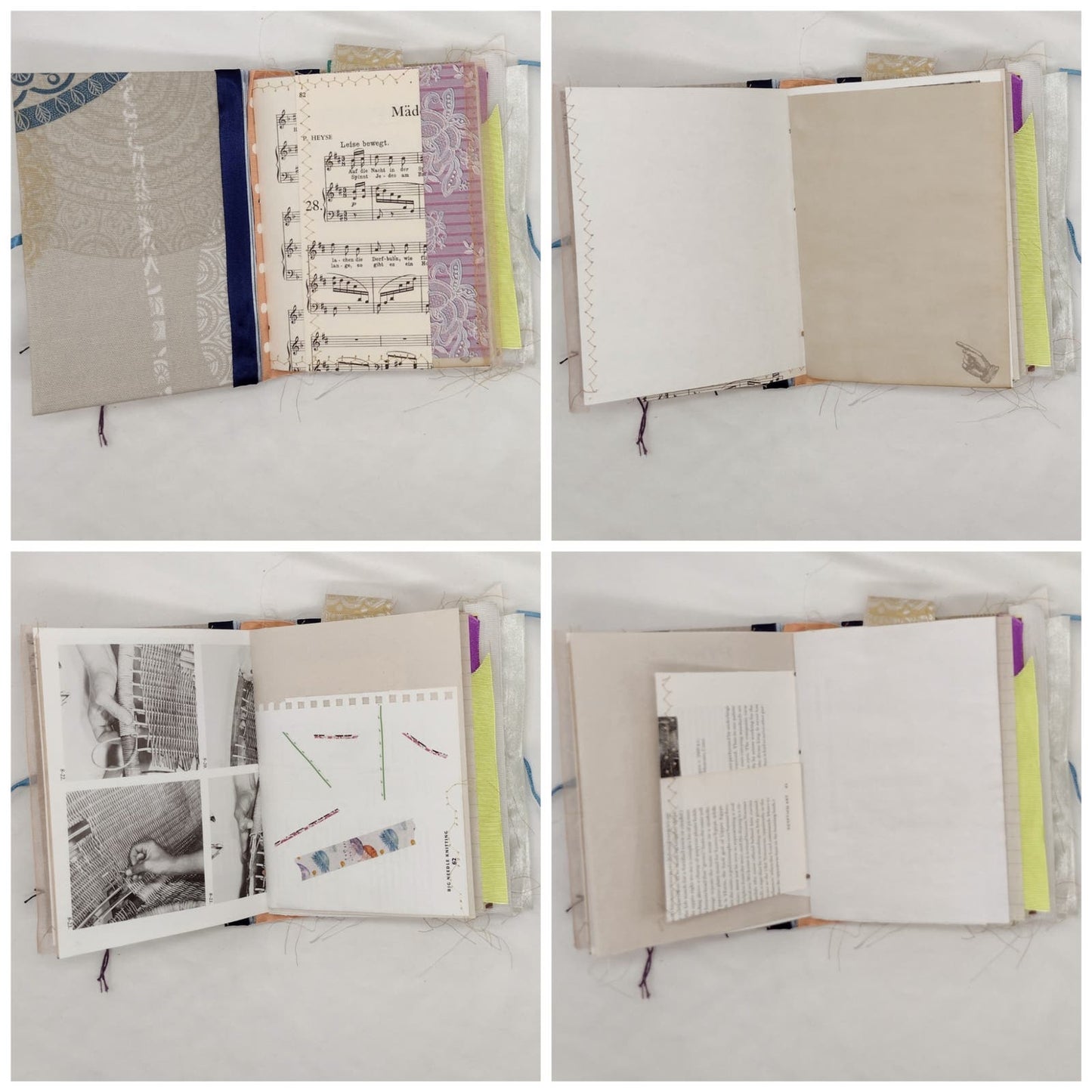 Eclectic Junk Journal 4, Handmade Recycled Journal, Mixed Media Journal