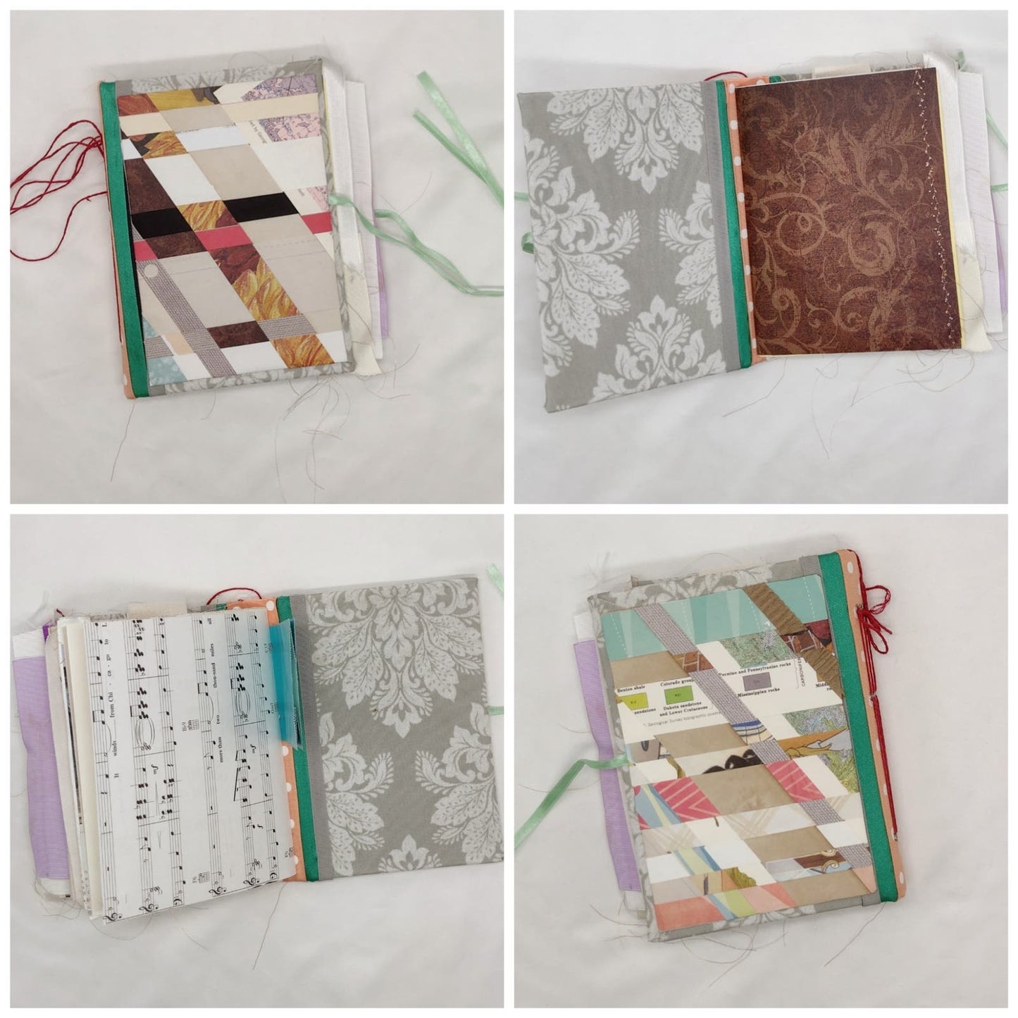 Eclectic Junk Journal 14, Handmade Recycled Journal, Mixed Media Journal