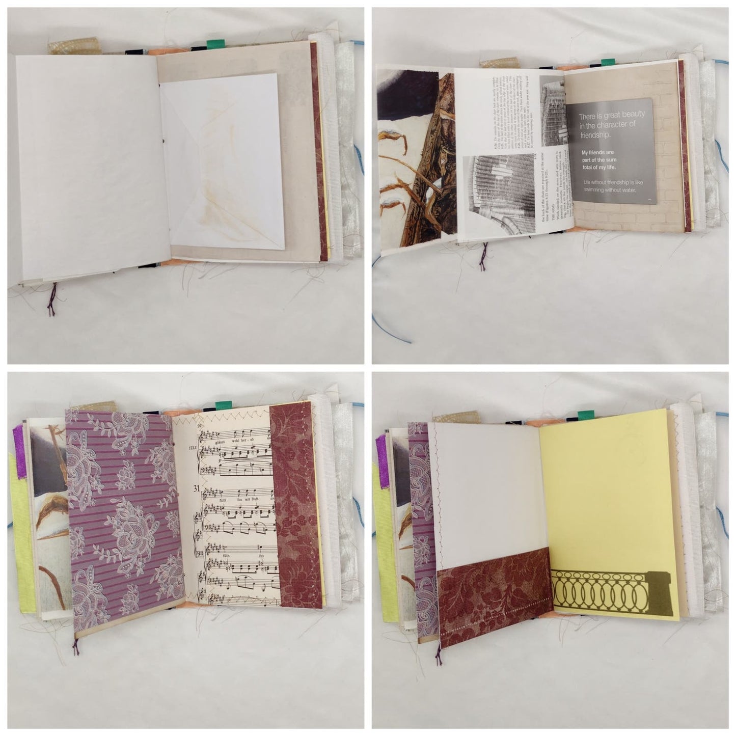 Eclectic Junk Journal 4, Handmade Recycled Journal, Mixed Media Journal