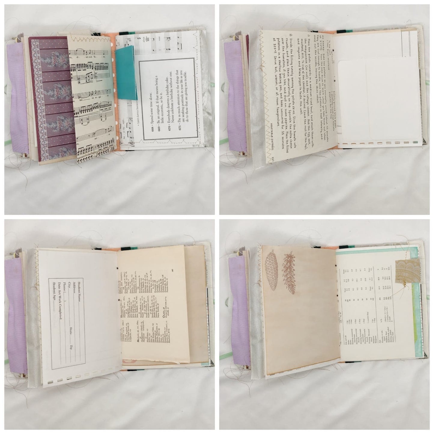 Eclectic Junk Journal 13, Handmade Recycled Journal, Mixed Media Journal