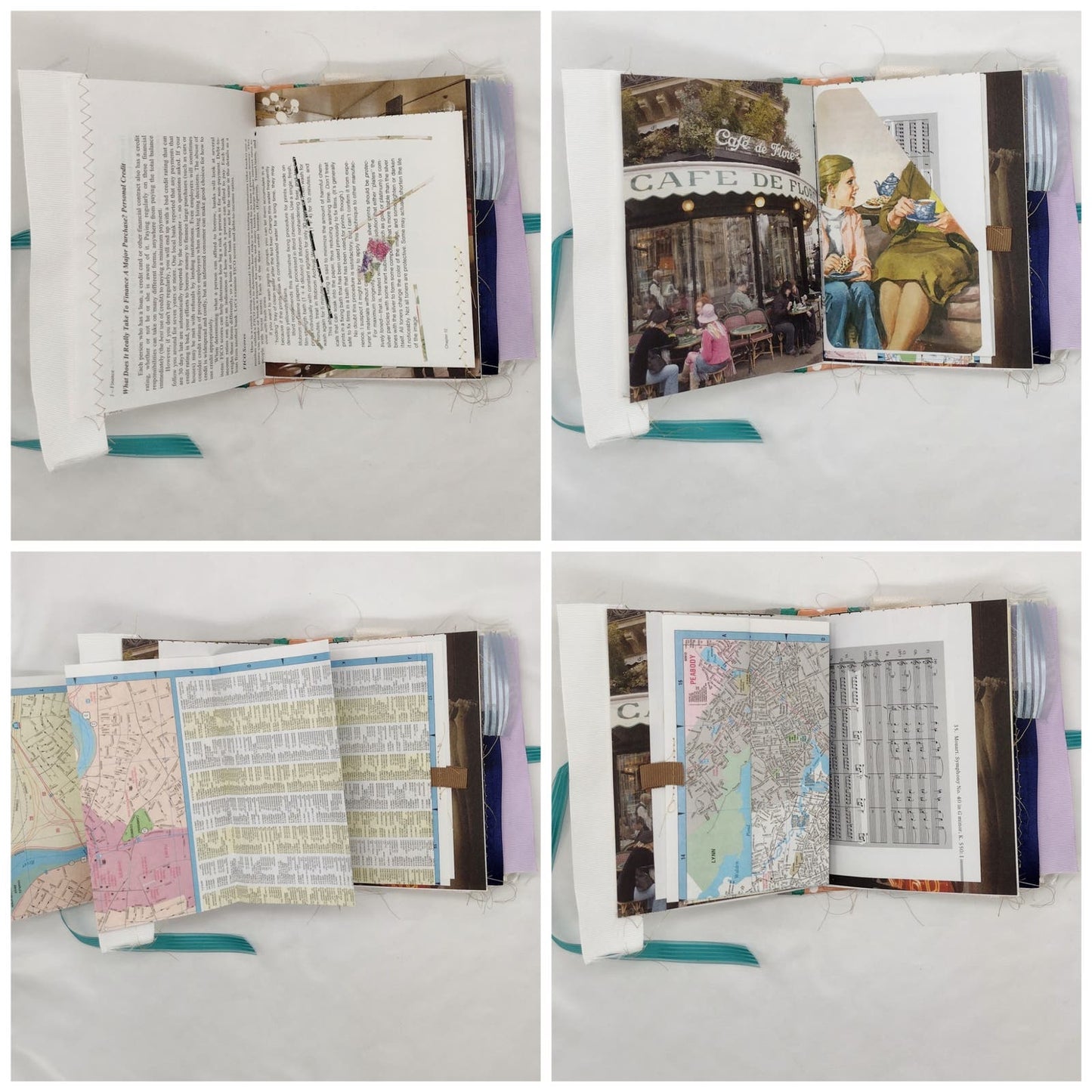 Eclectic Junk Journal 16, Handmade Recycled Journal, Mixed Media Journal