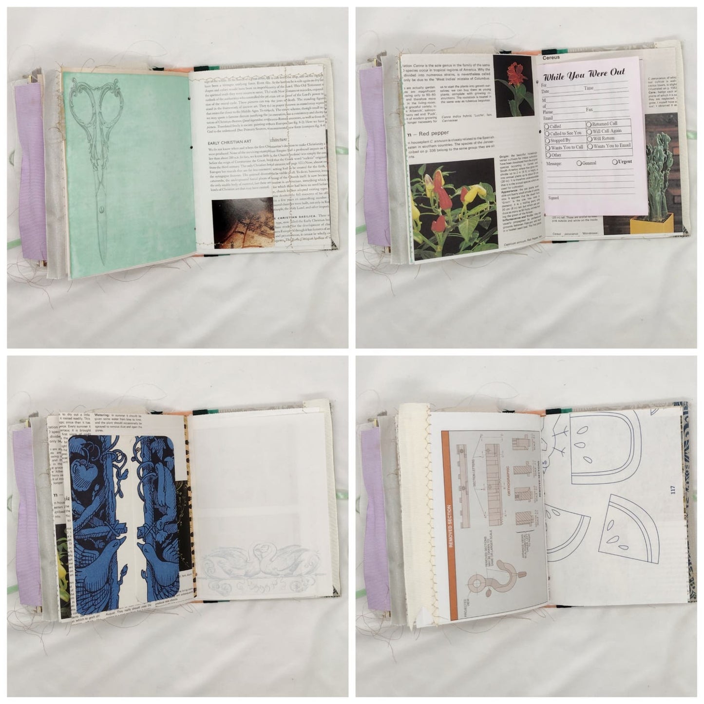 Eclectic Junk Journal 13, Handmade Recycled Journal, Mixed Media Journal