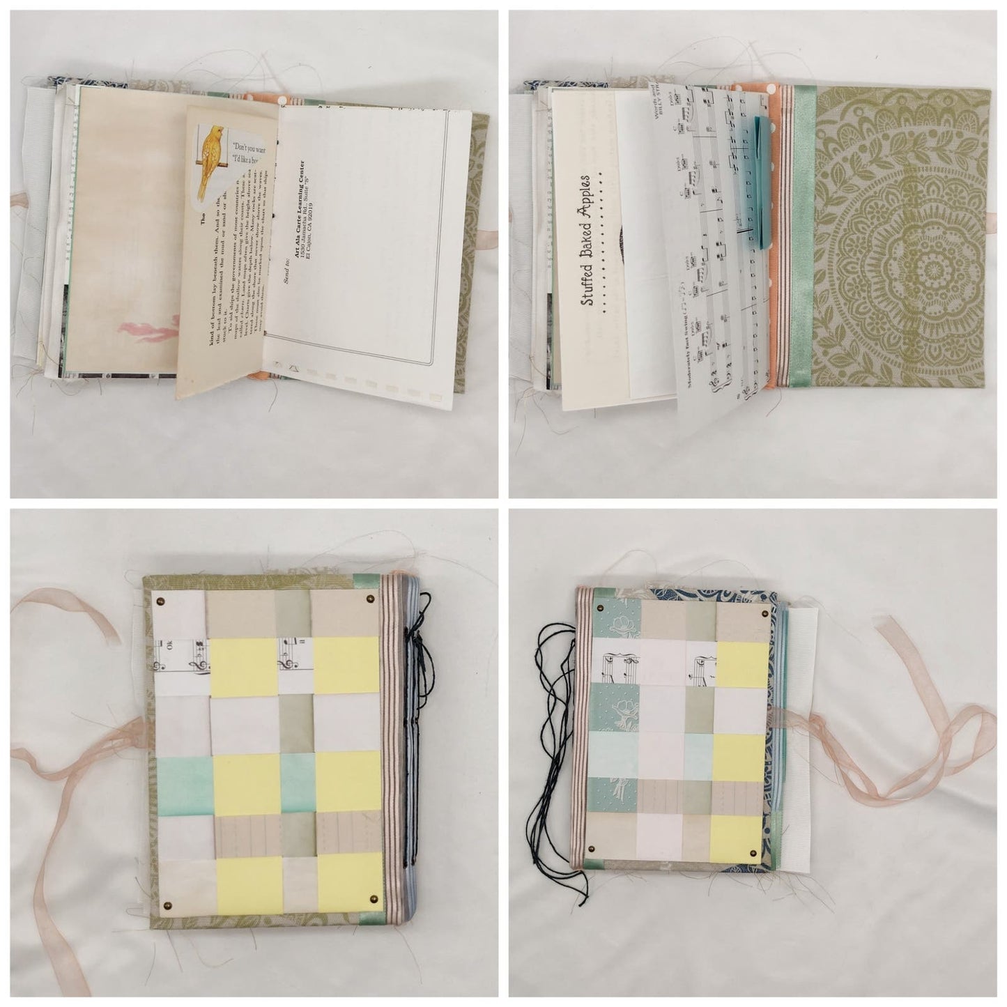 Eclectic Junk Journal 11, Handmade Recycled Journal, Mixed Media Journal