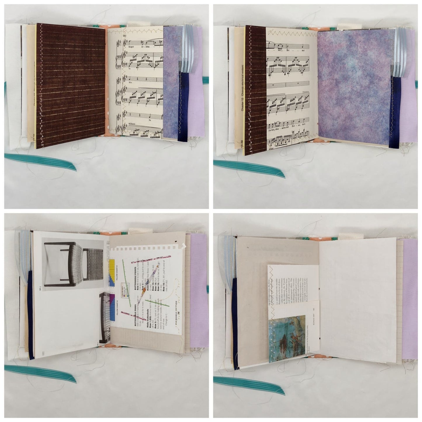 Eclectic Junk Journal 16, Handmade Recycled Journal, Mixed Media Journal