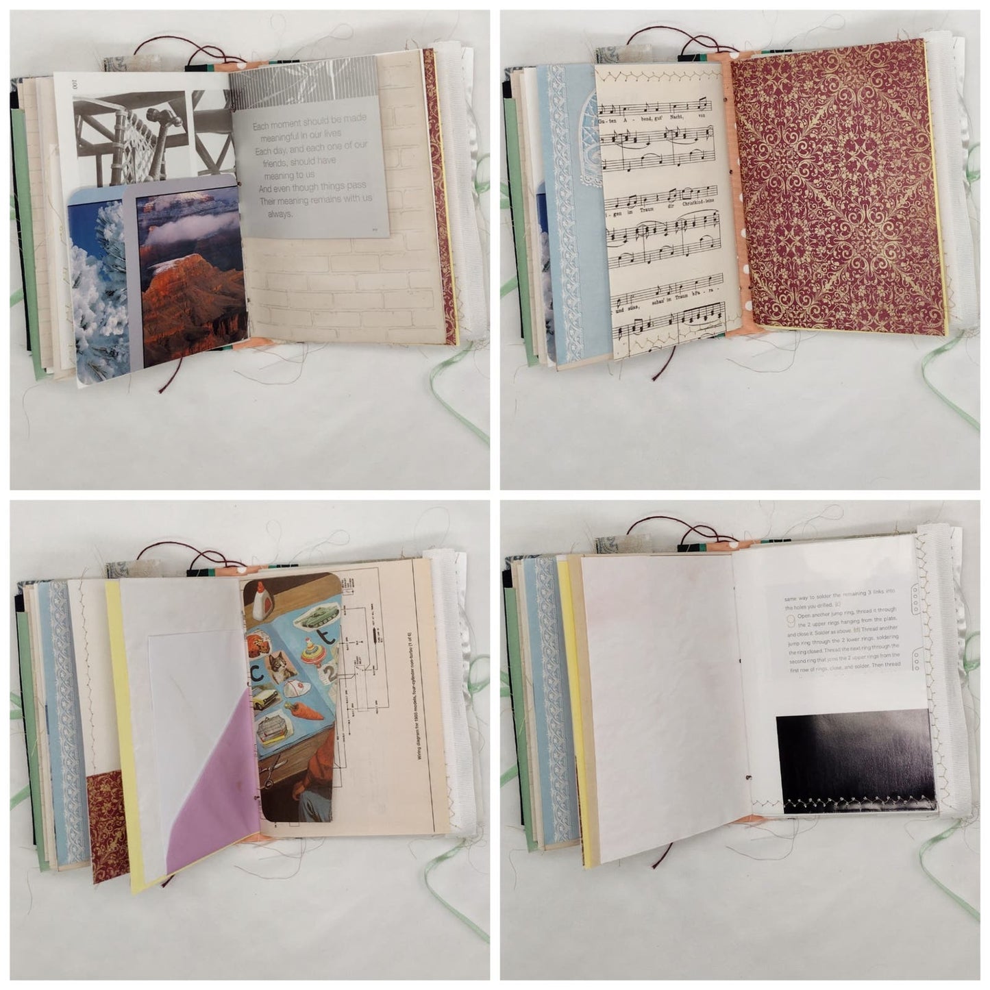 Eclectic Junk Journal 18, Handmade Recycled Journal, Mixed Media Journal