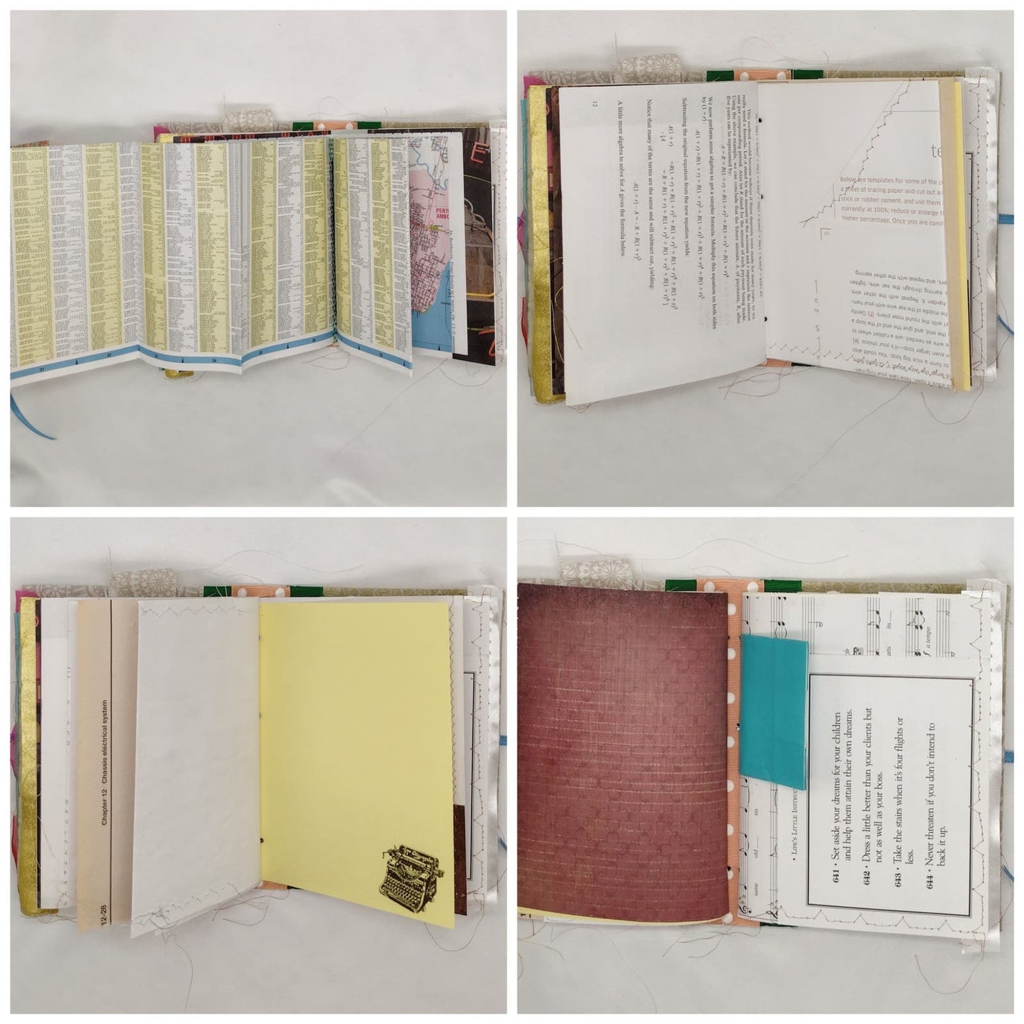 Eclectic Junk Journal 1, Handmade Recycled Journal, Mixed Media Journal