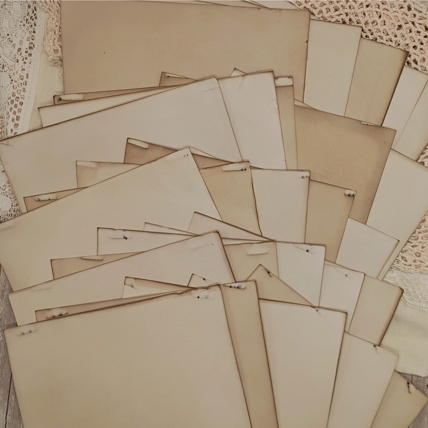 25 Very Heavy Coffee Dyed 8.5"x11" Papers, 110 Pound Antiqued Cardstock