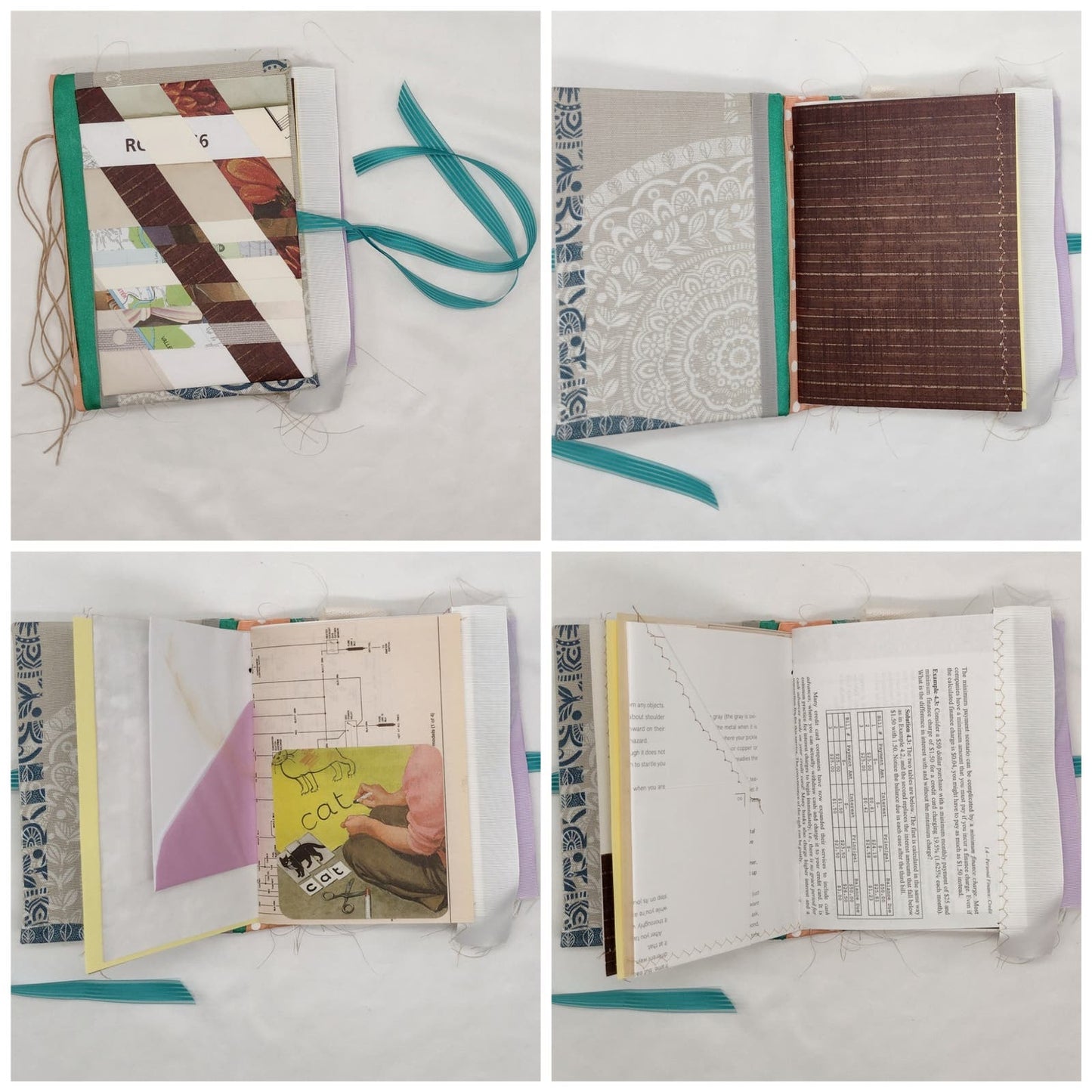 Eclectic Junk Journal 16, Handmade Recycled Journal, Mixed Media Journal