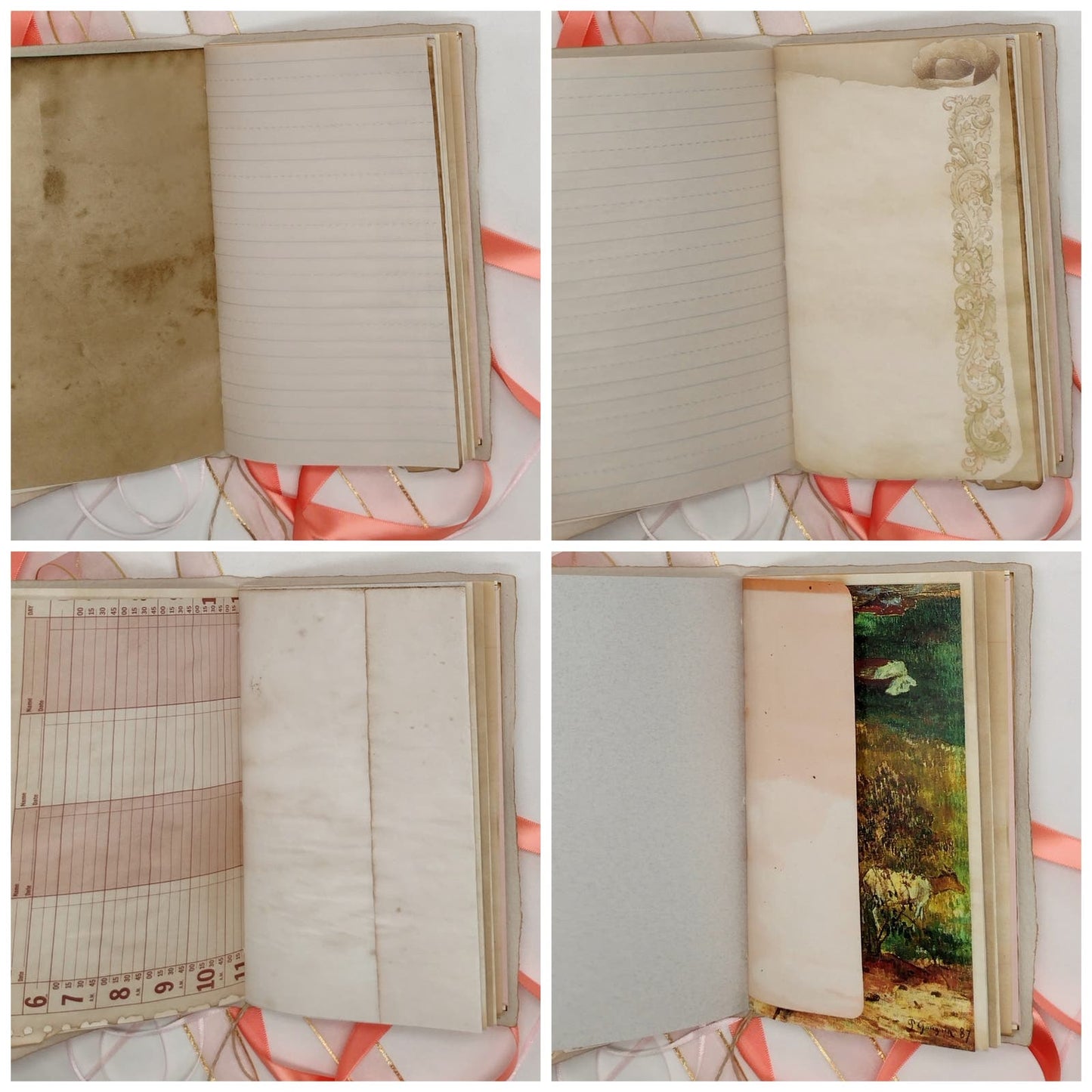 Beige Cover Naked Single Signature Junk Journal