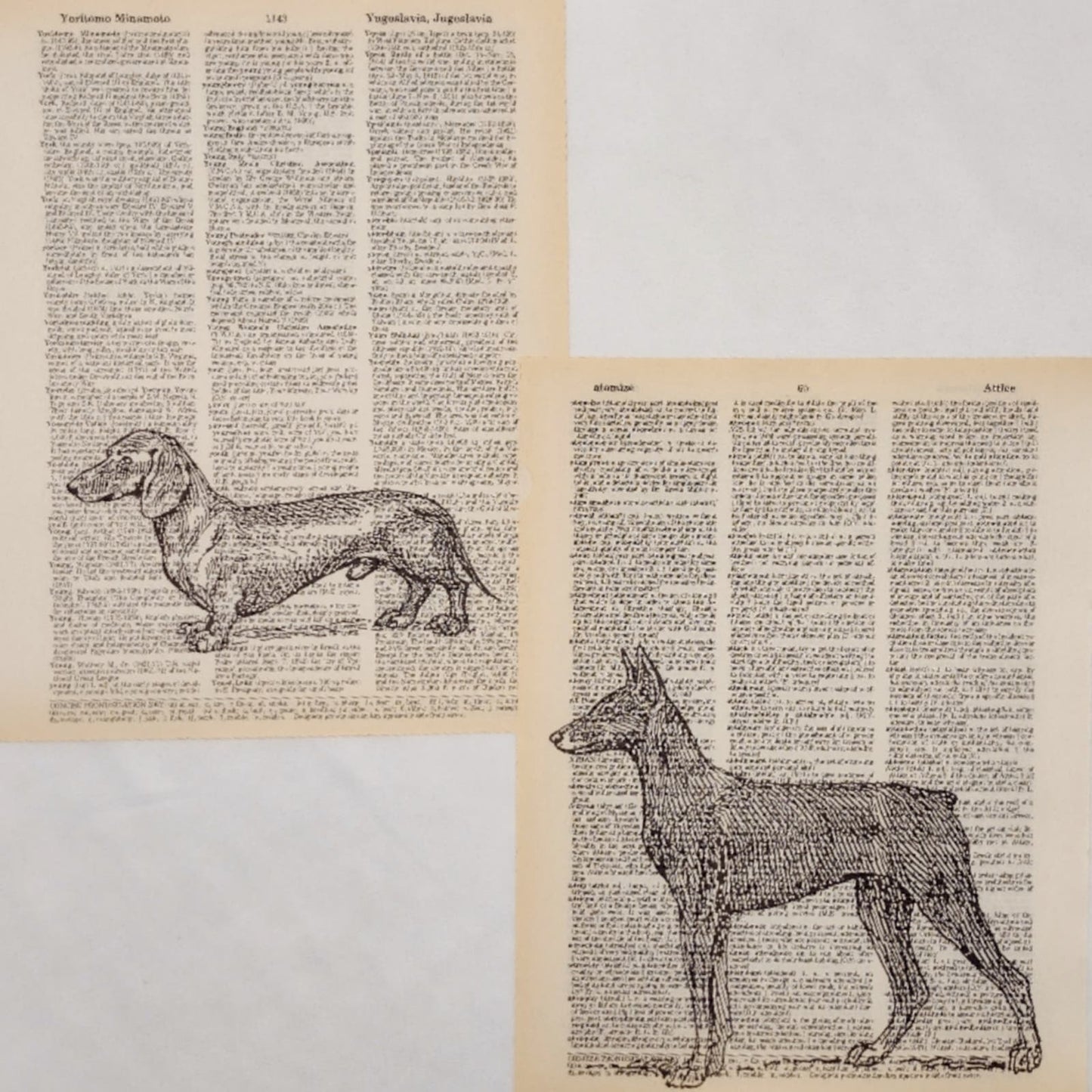 Dog Dictionary Prints, Dog Prints, Book Page Prints