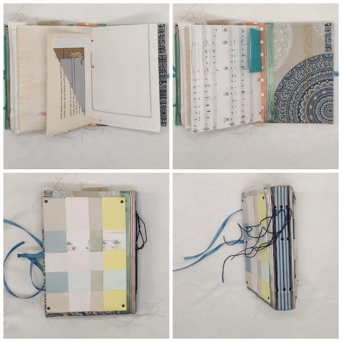Eclectic Junk Journal 3, Handmade Recycled Journal, Mixed Media Journal