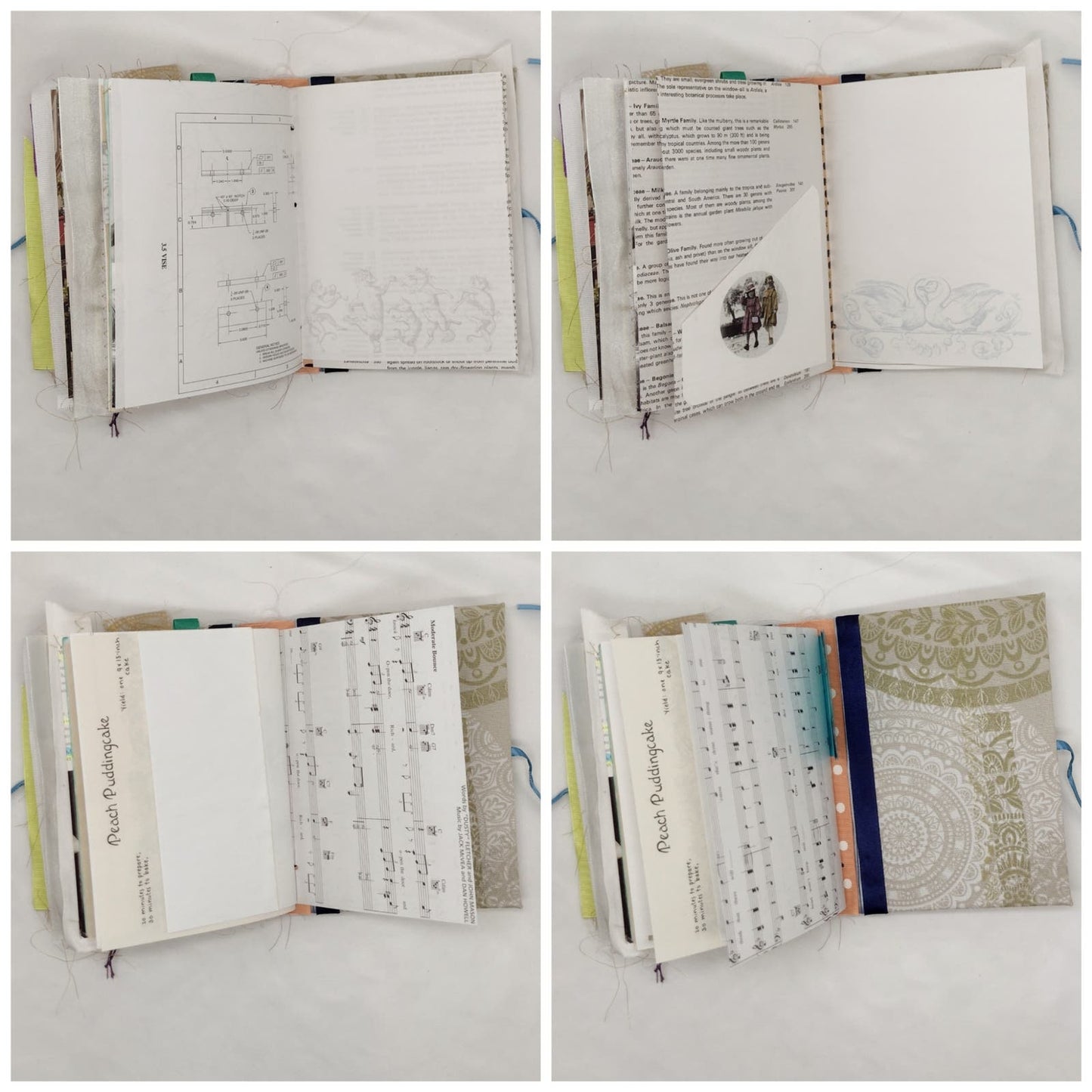 Eclectic Junk Journal 4, Handmade Recycled Journal, Mixed Media Journal