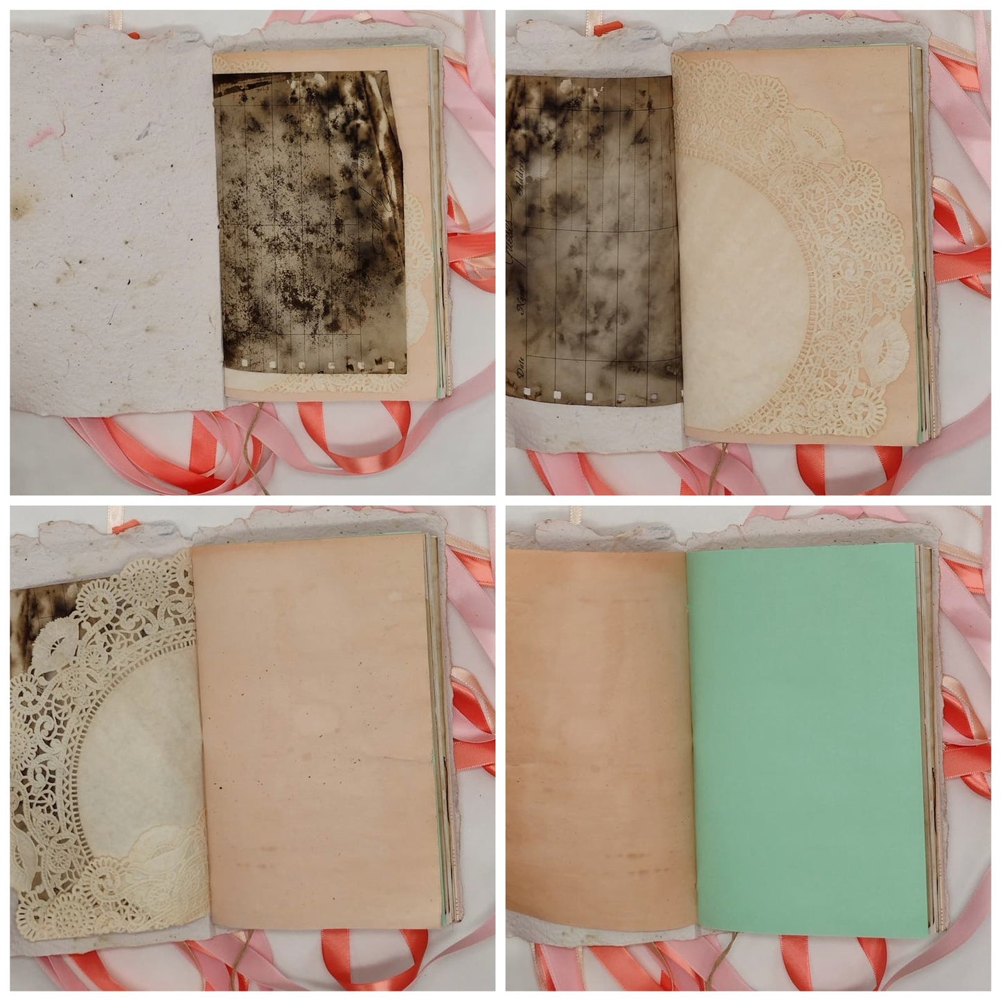 Floral Pink Cover Naked Single Signature Junk Journal