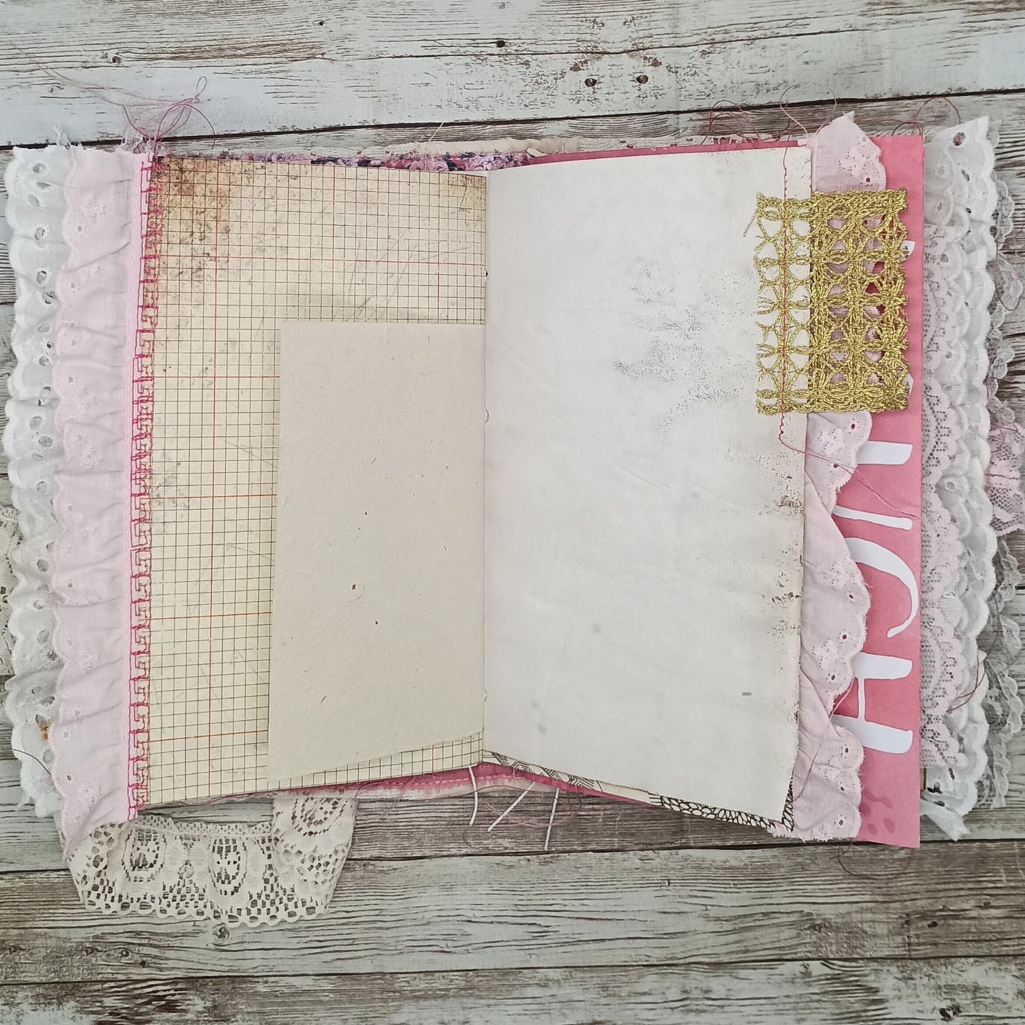 Pink Embellished Junk Journal: Flowers, Birds and Butterflies (Benevolent)