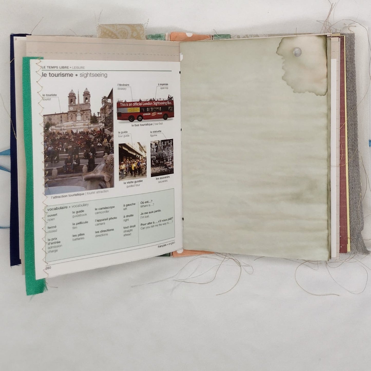 Eclectic Junk Journal 3, Handmade Recycled Journal, Mixed Media Journal