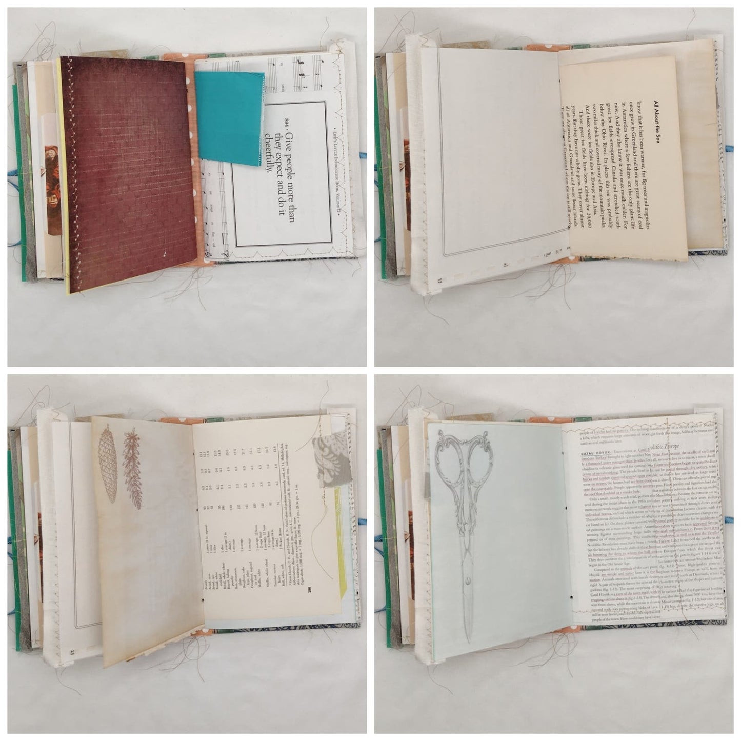 Eclectic Junk Journal 3, Handmade Recycled Journal, Mixed Media Journal