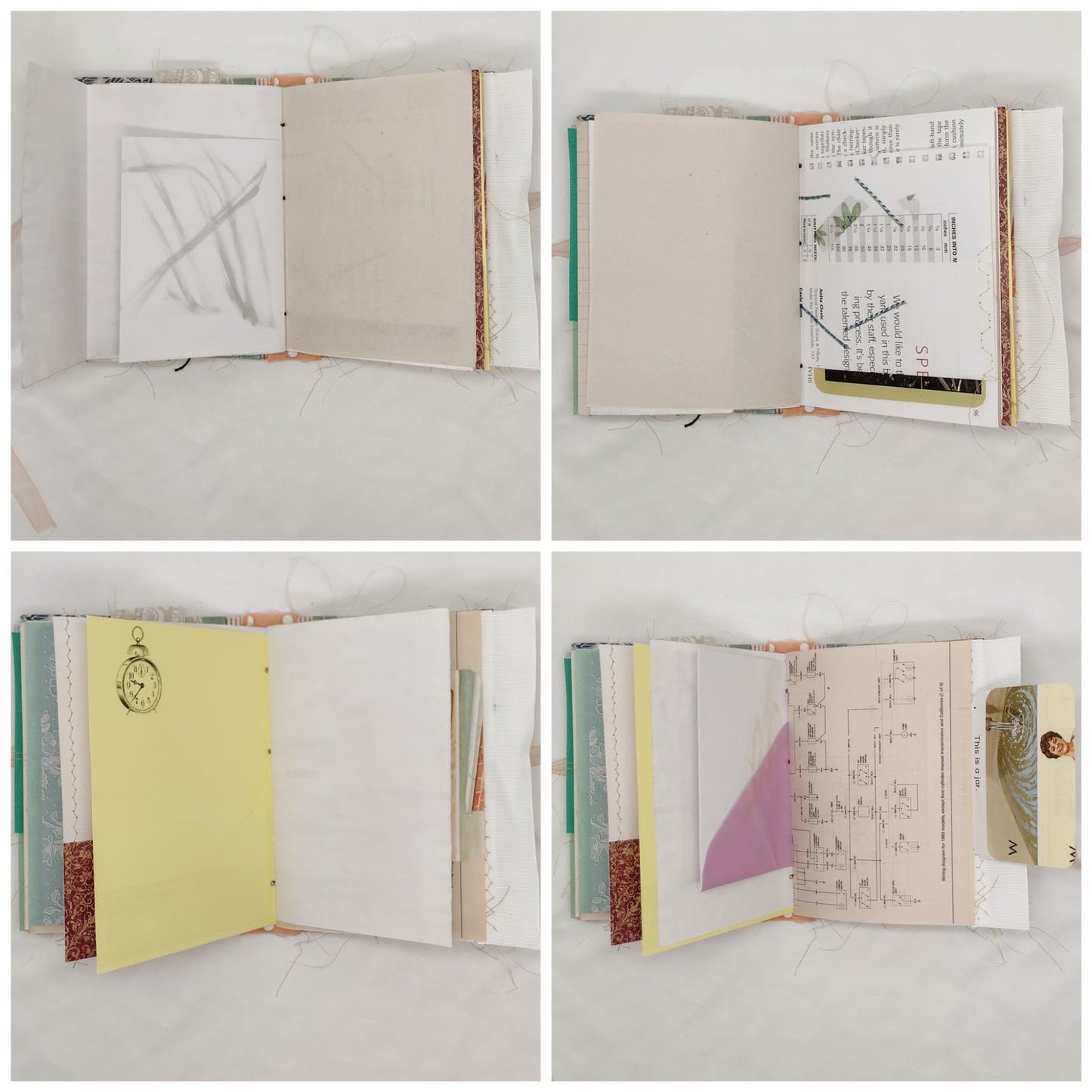 Eclectic Junk Journal 11, Handmade Recycled Journal, Mixed Media Journal
