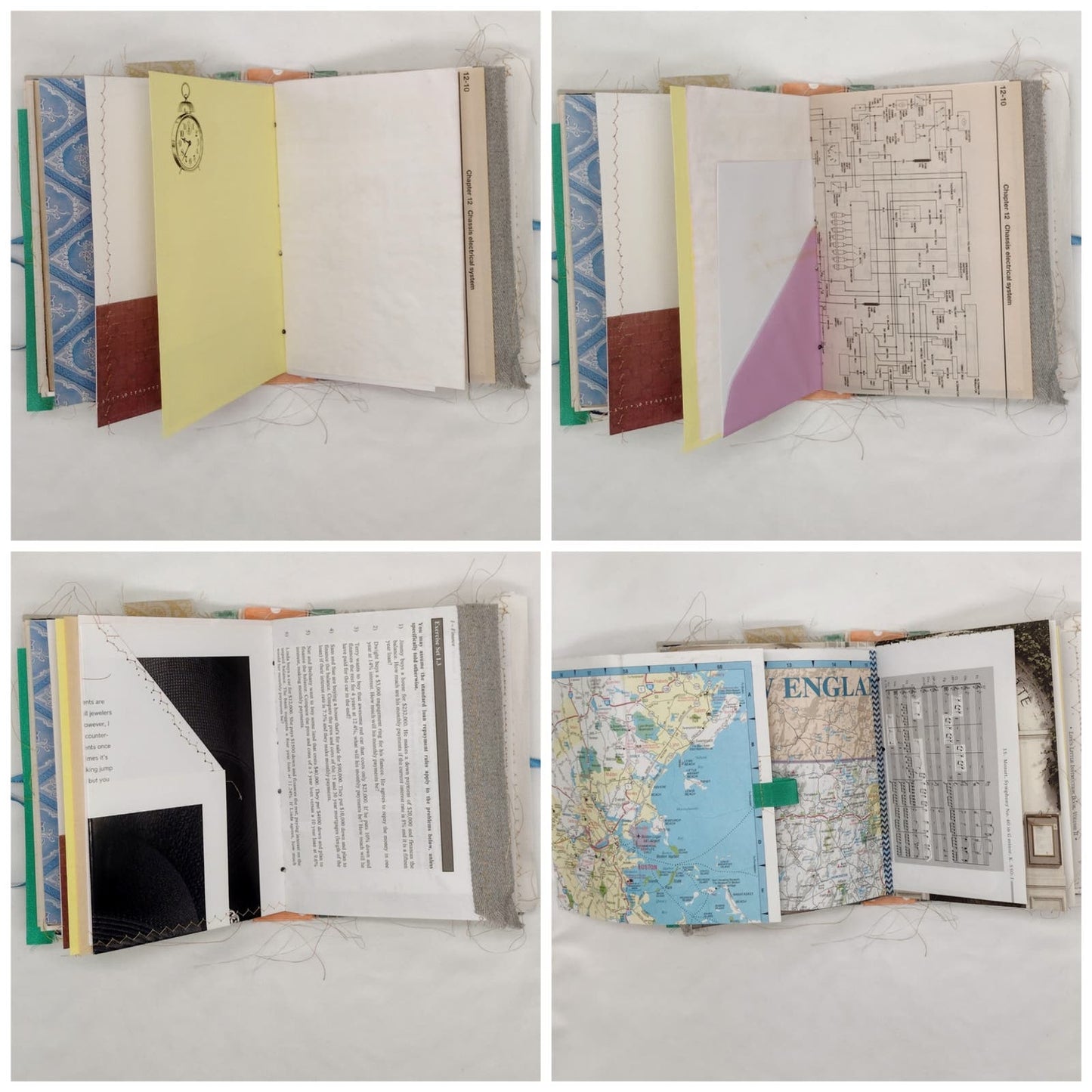 Eclectic Junk Journal 3, Handmade Recycled Journal, Mixed Media Journal