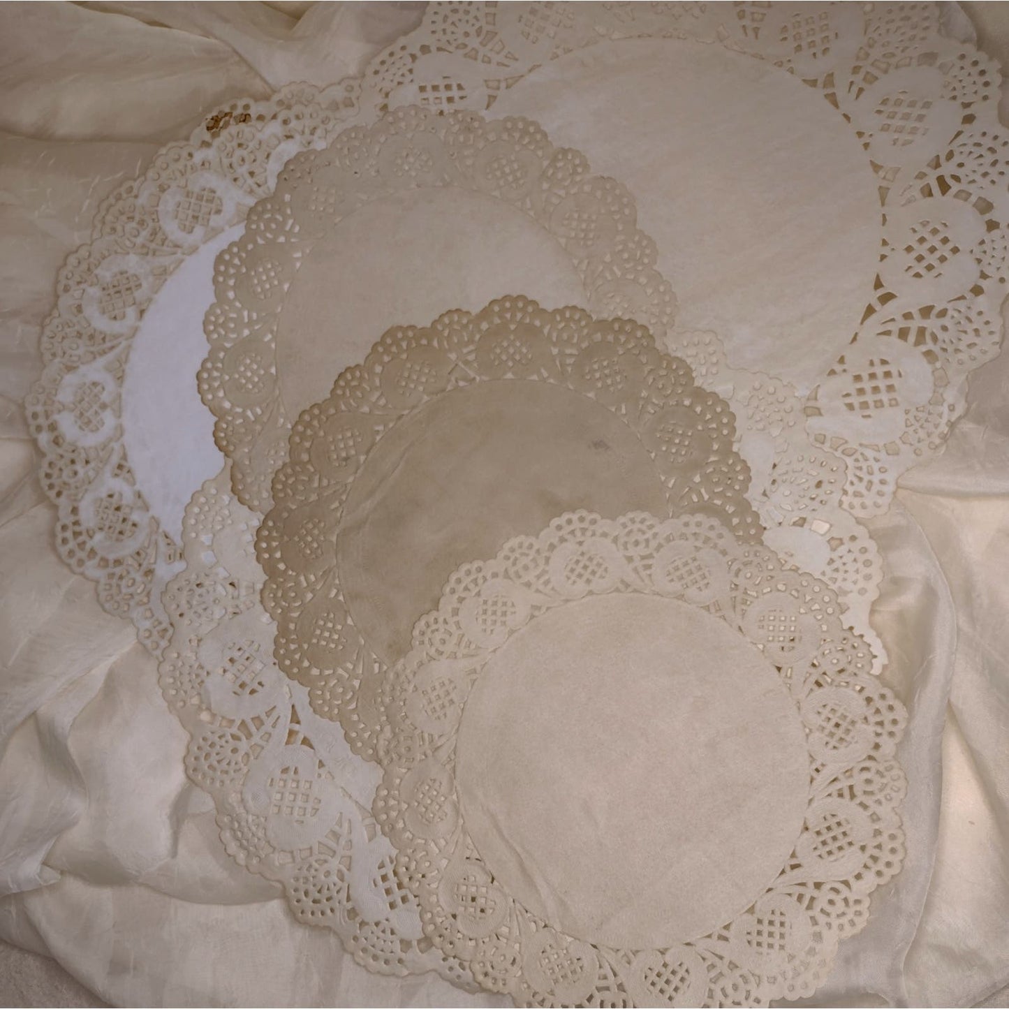 9 Coffee Stained Paper Doilies