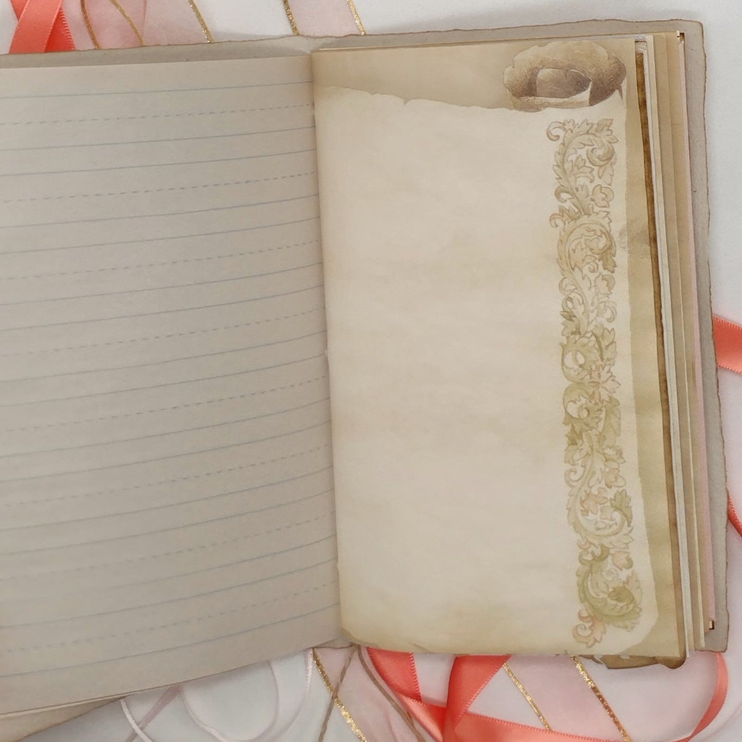 Beige Cover Naked Single Signature Junk Journal