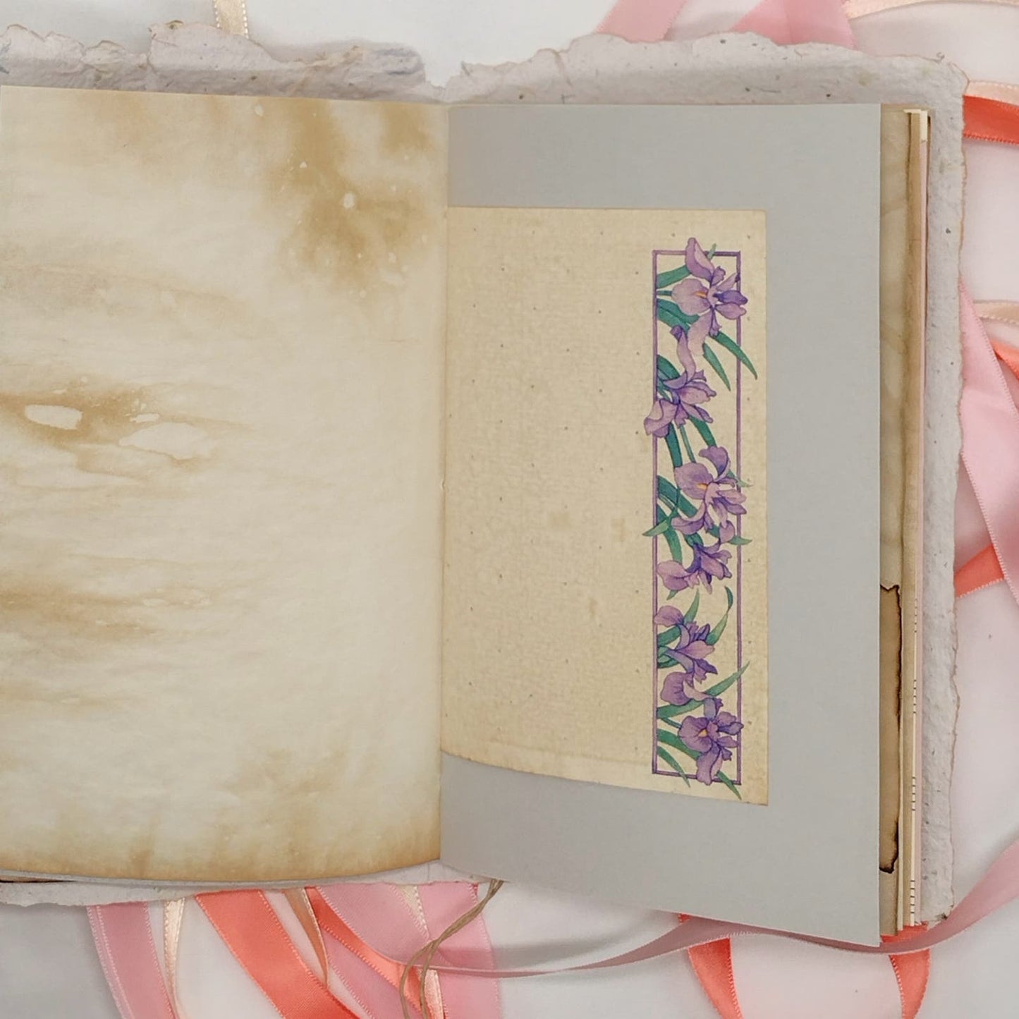 Floral Pink Cover Naked Single Signature Junk Journal