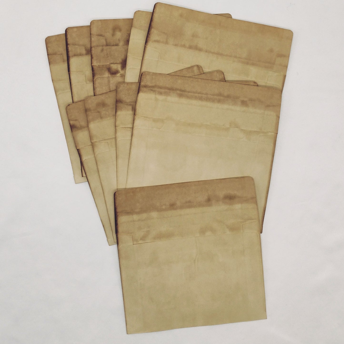 30 Coffee Dyed Envelopes, Dyed Envelopes Pack