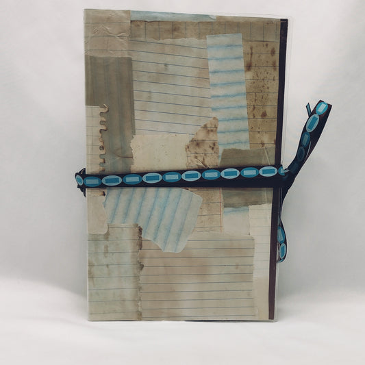 Junk Journal with Protective Cover, Handmade Mixed Media Journal