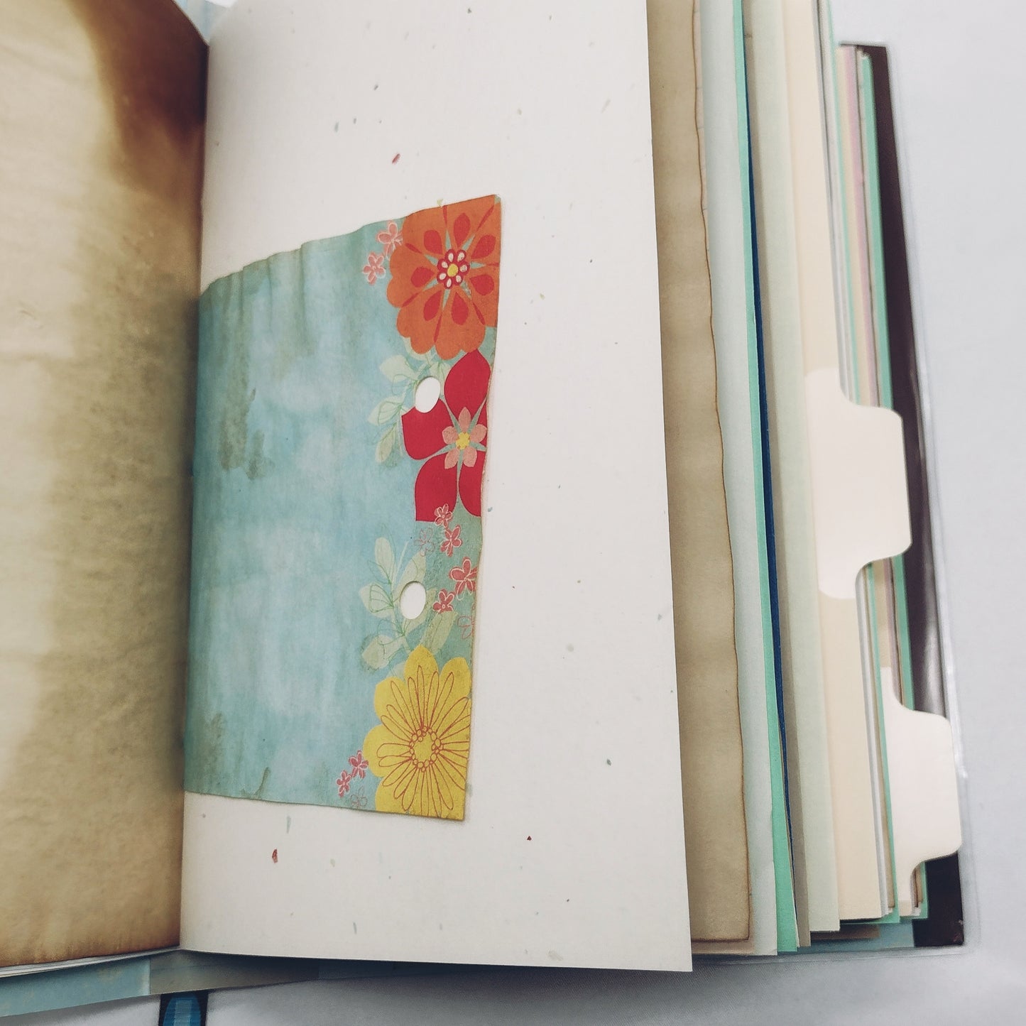 Junk Journal with Protective Cover, Handmade Mixed Media Journal