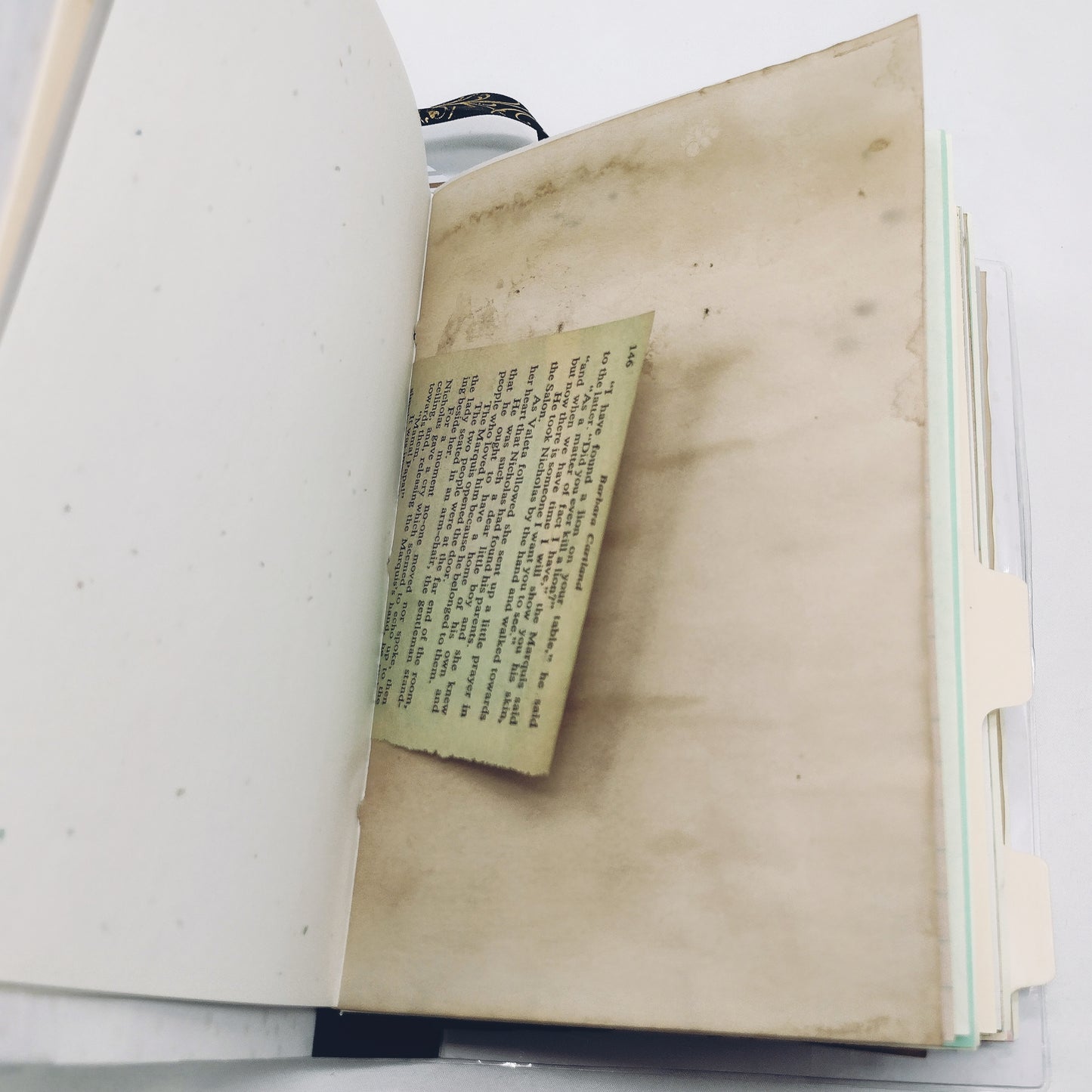 Junk Journal with Protective Cover, Handmade Mixed Media Journal