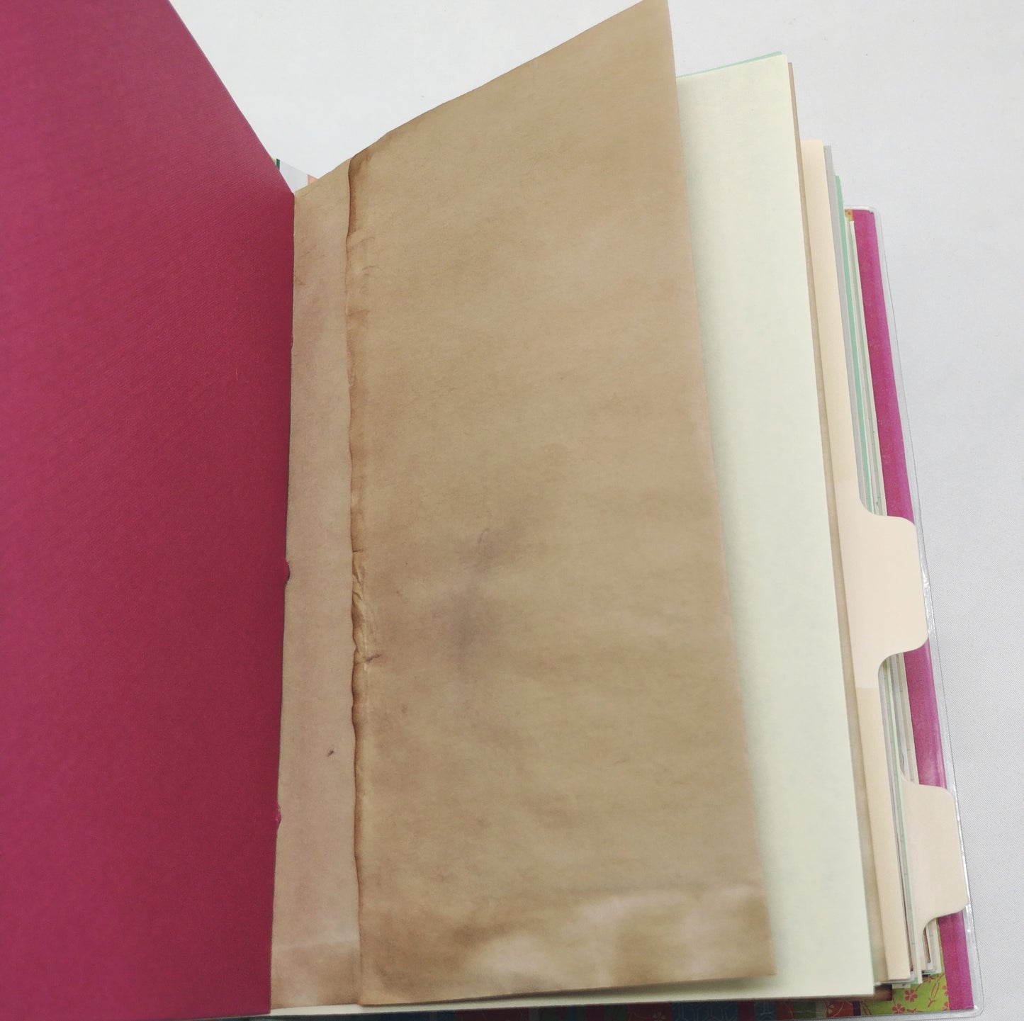Junk Journal with Protective Cover, Handmade Mixed Media Journal