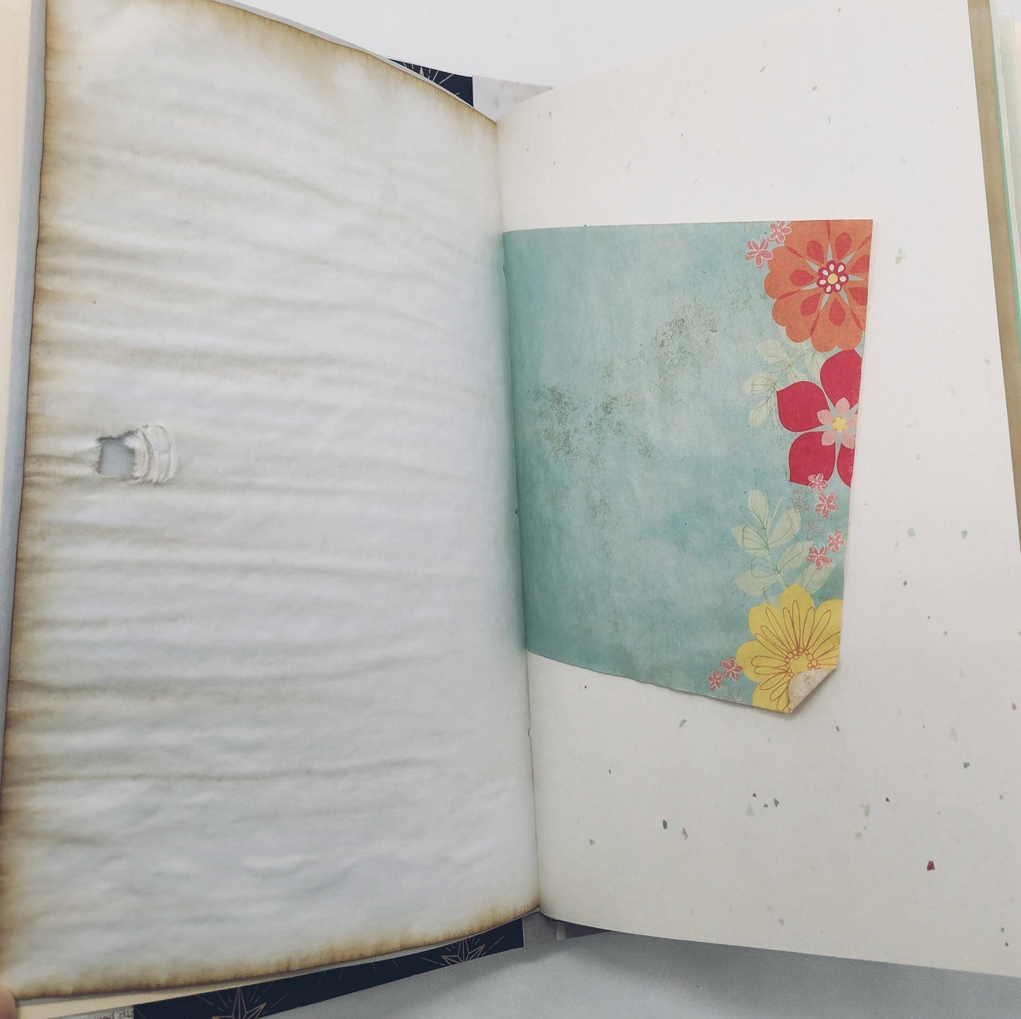 Junk Journal with Protective Cover, Handmade Mixed Media Journal