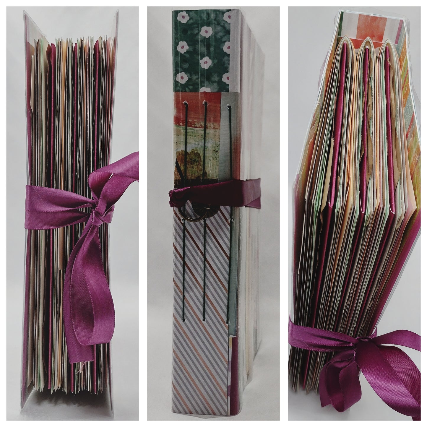 Junk Journal with Protective Cover, Handmade Mixed Media Journal